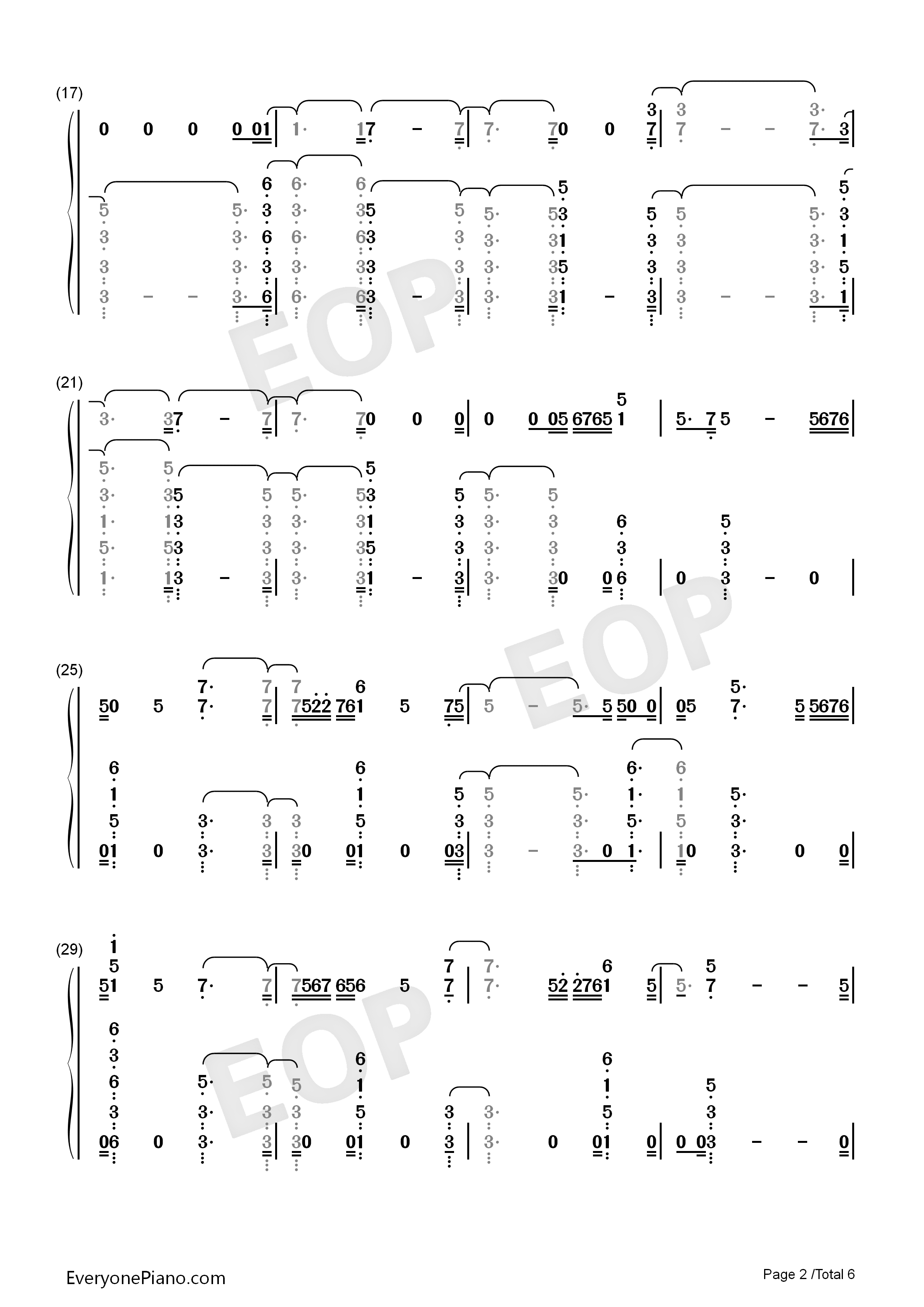 Let_You_Down钢琴简谱_NF演唱