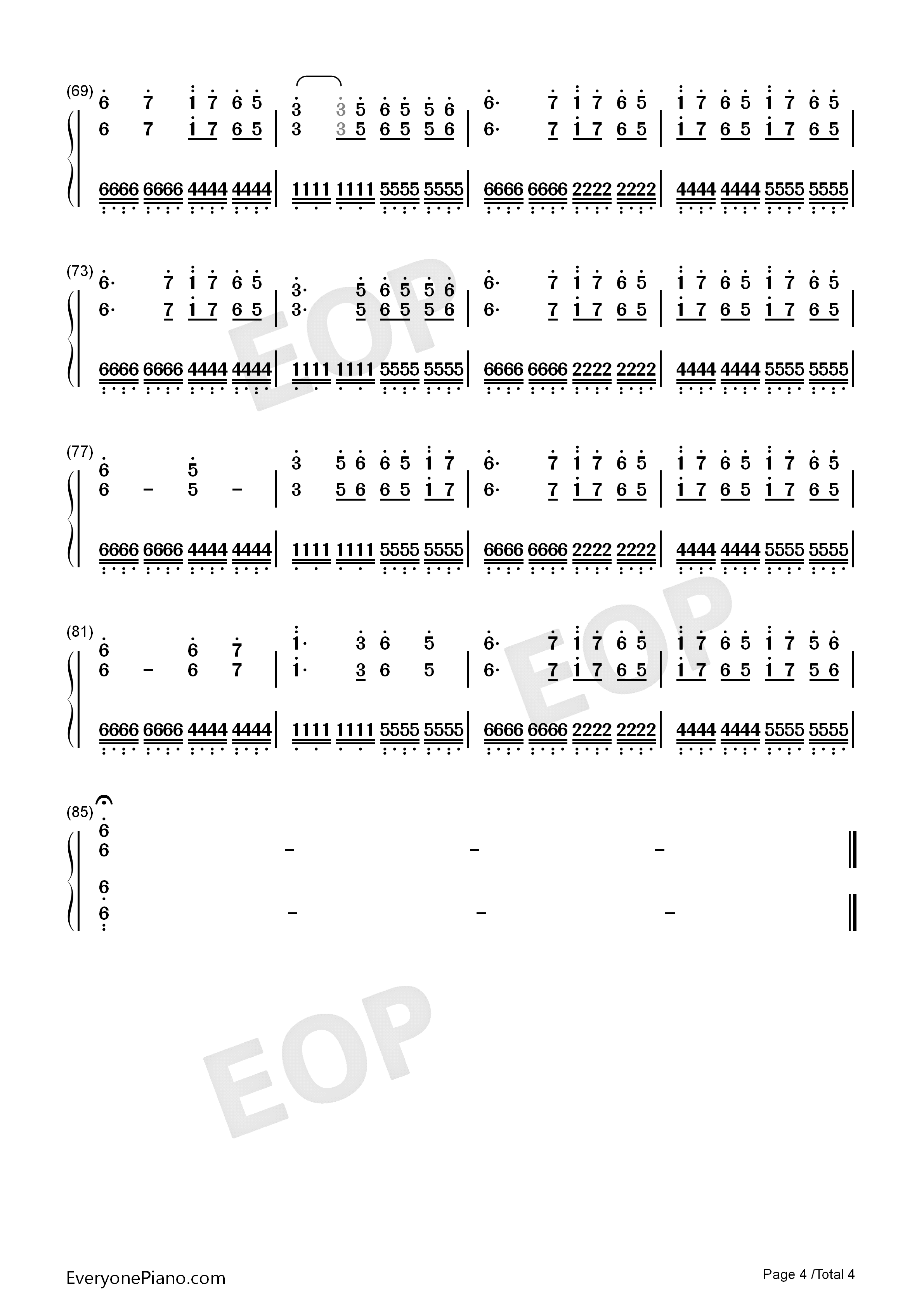 恋は戦争钢琴简谱_初音未来演唱