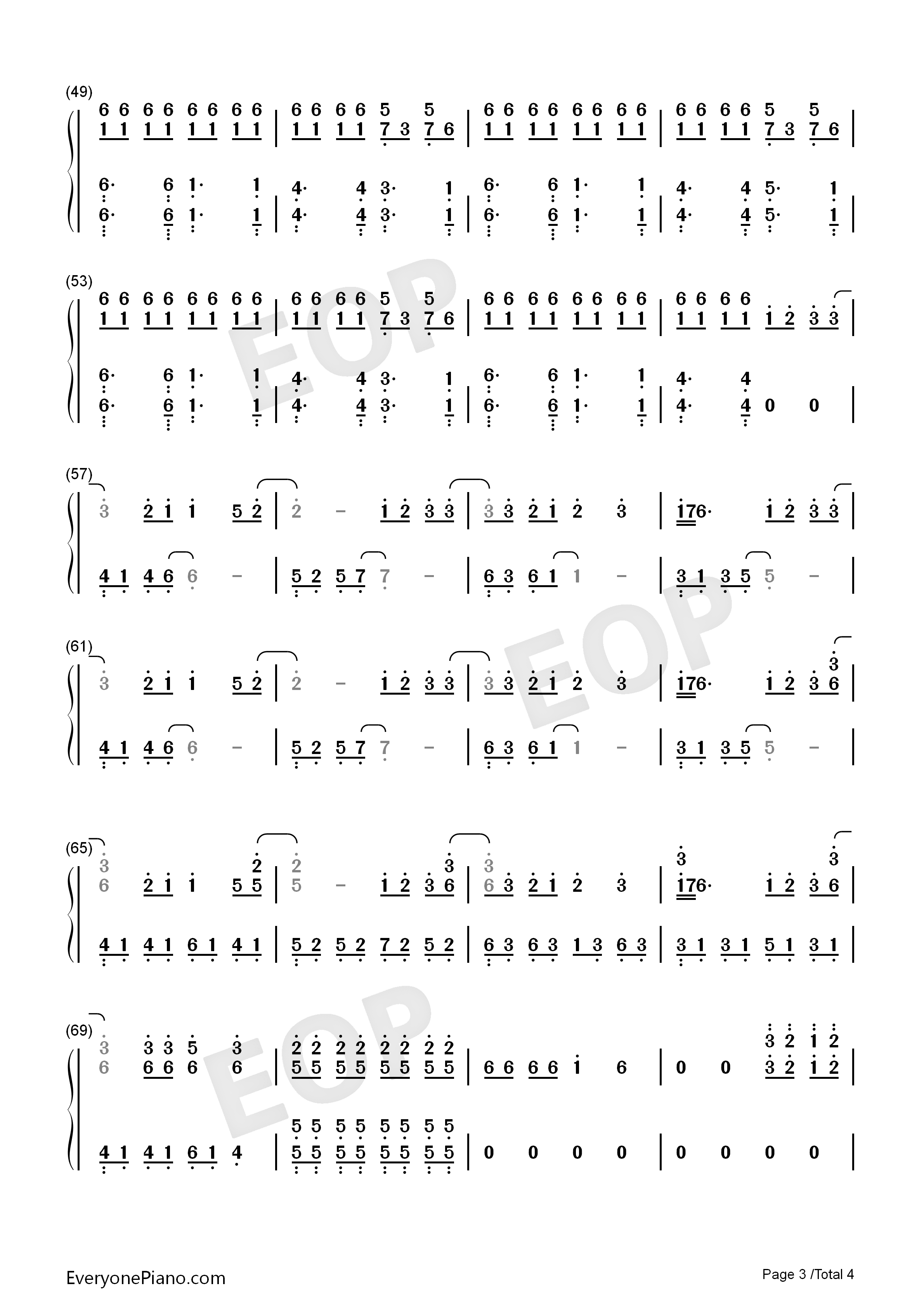 Handclap钢琴简谱_Fitz_&_The_Tantrums演唱