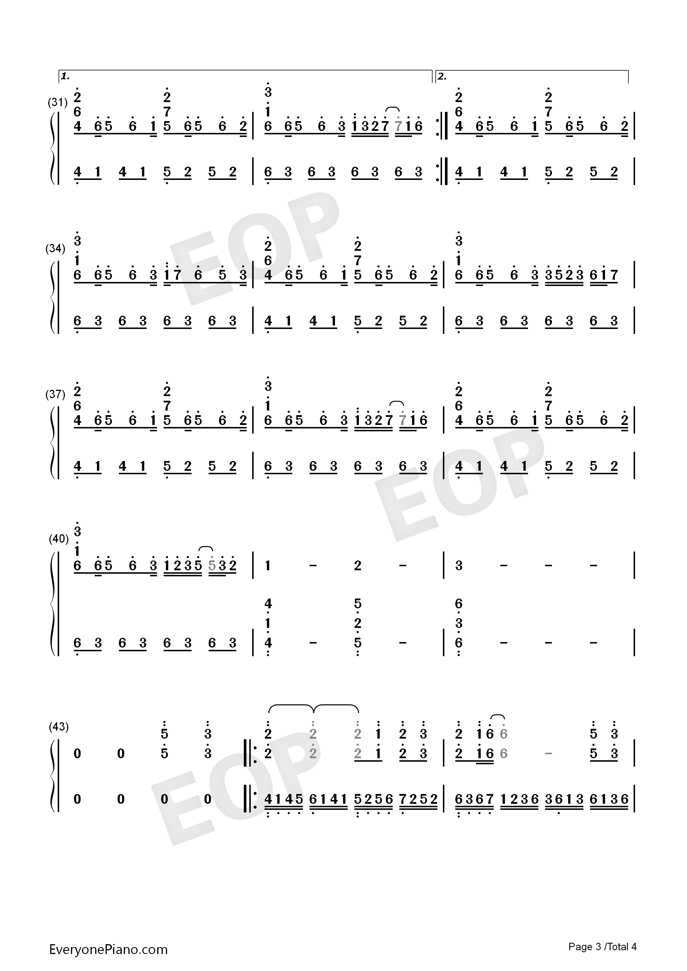 春よ、来い钢琴简谱_松任谷由实演唱