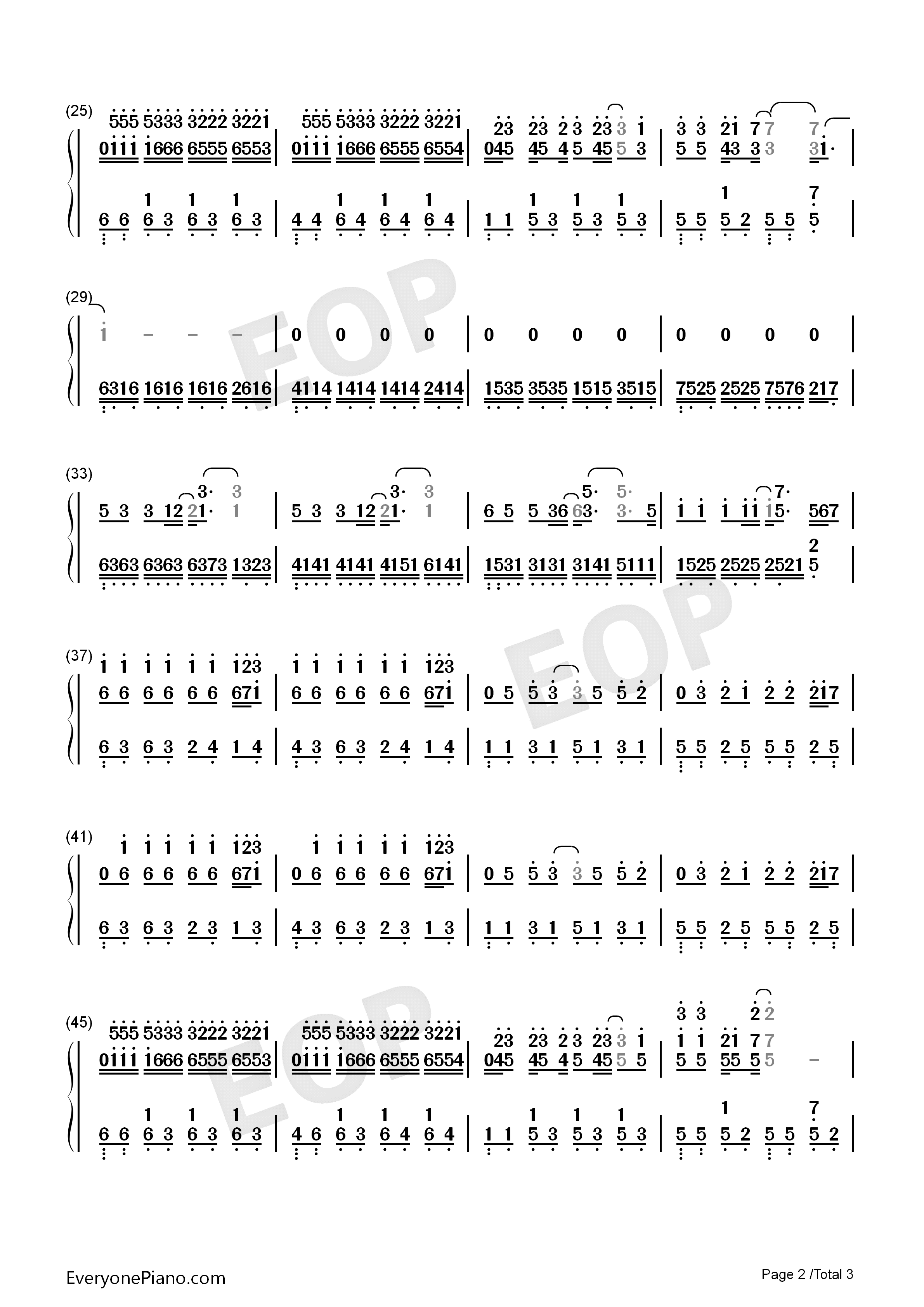 侧脸钢琴简谱_于果演唱