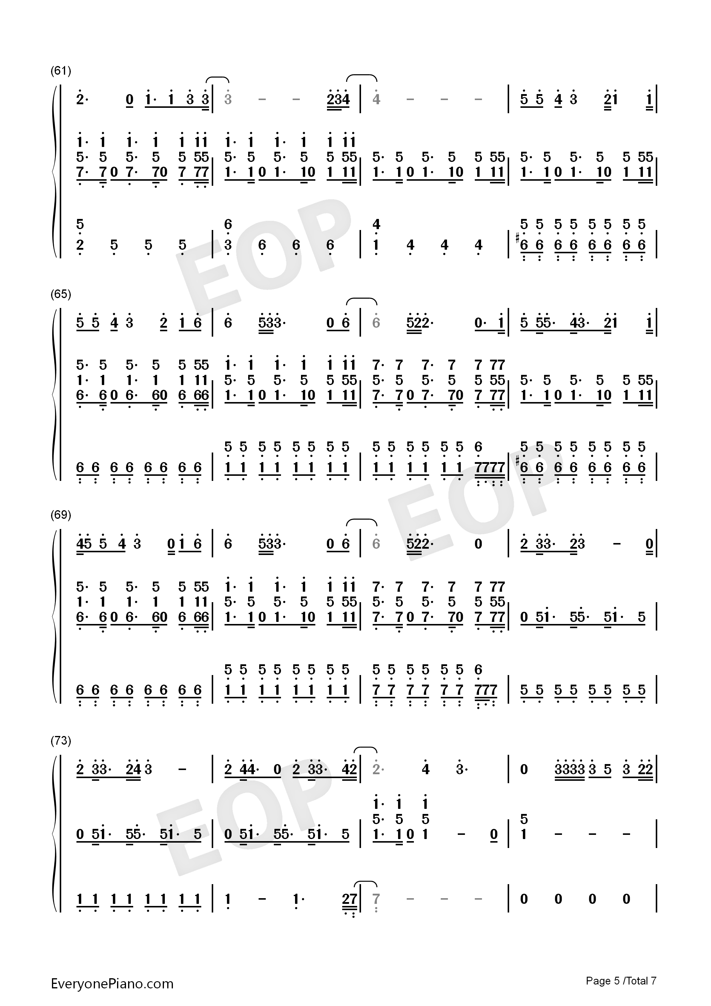 You_Will_Be_Found钢琴简谱_Benj_Pasek演唱