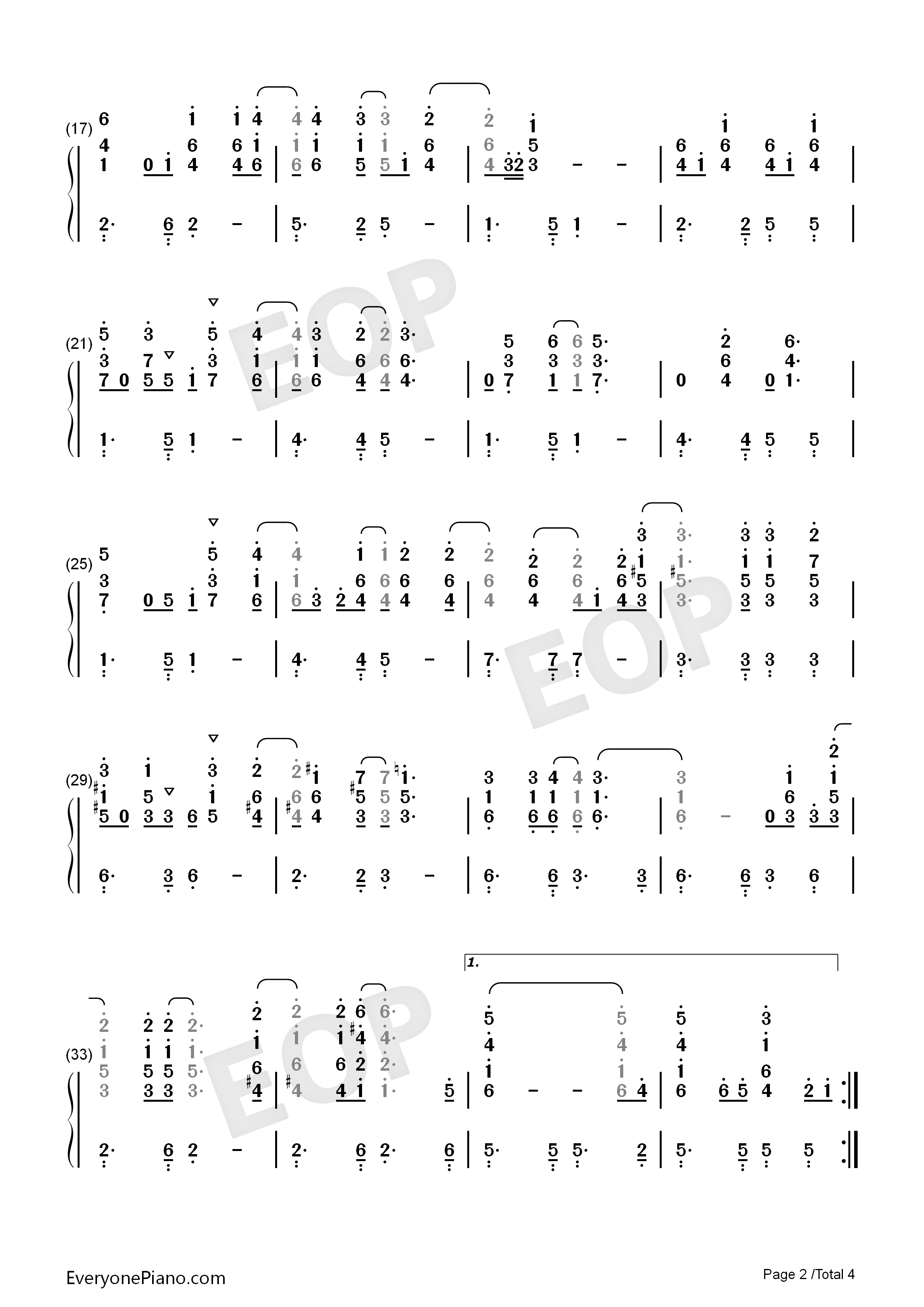 You_Are_The_Sunshine_Of_My_Life钢琴简谱_Stevie_Wonder演唱