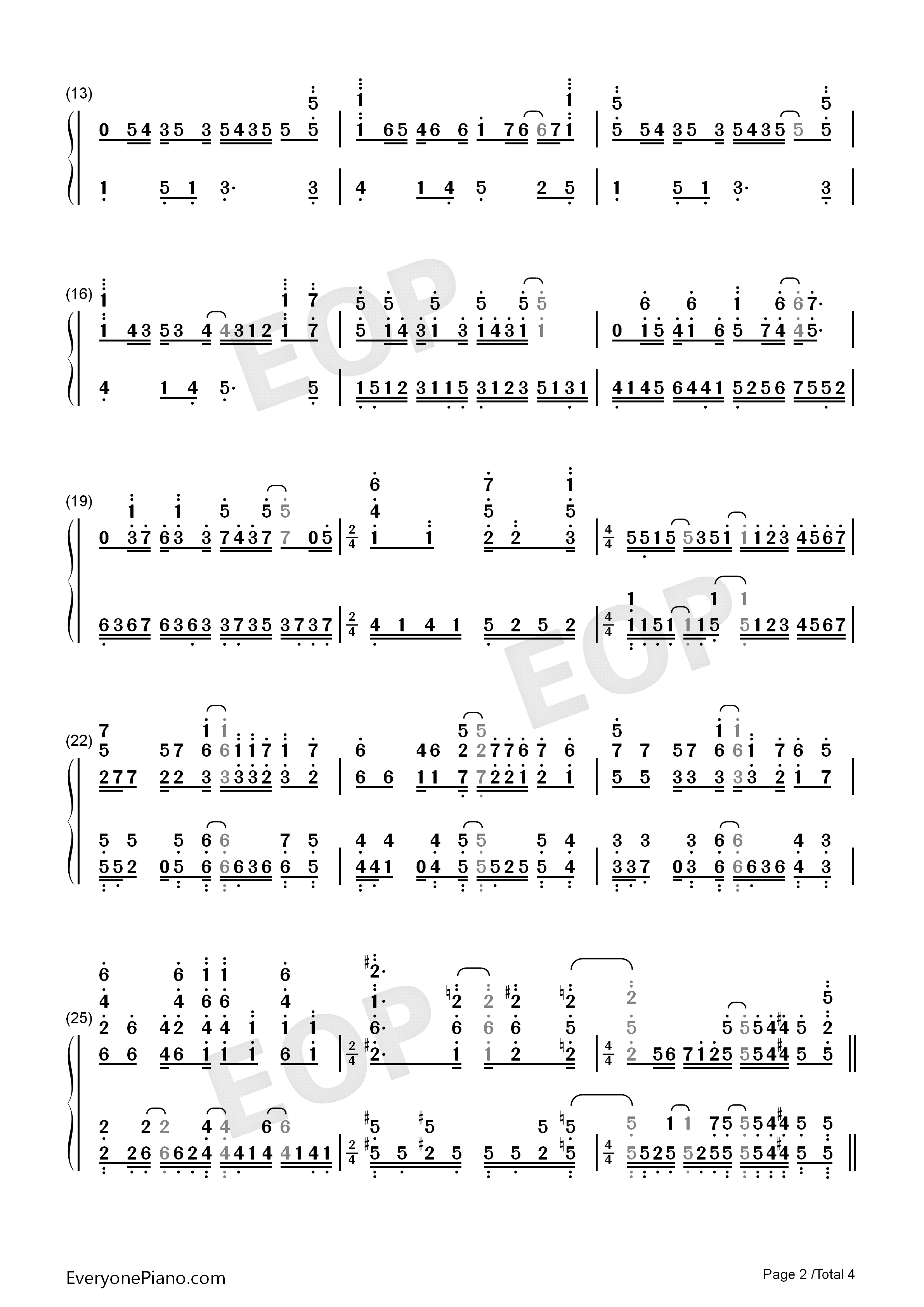 ススメ→トゥモロウ钢琴简谱_河田贵央演唱