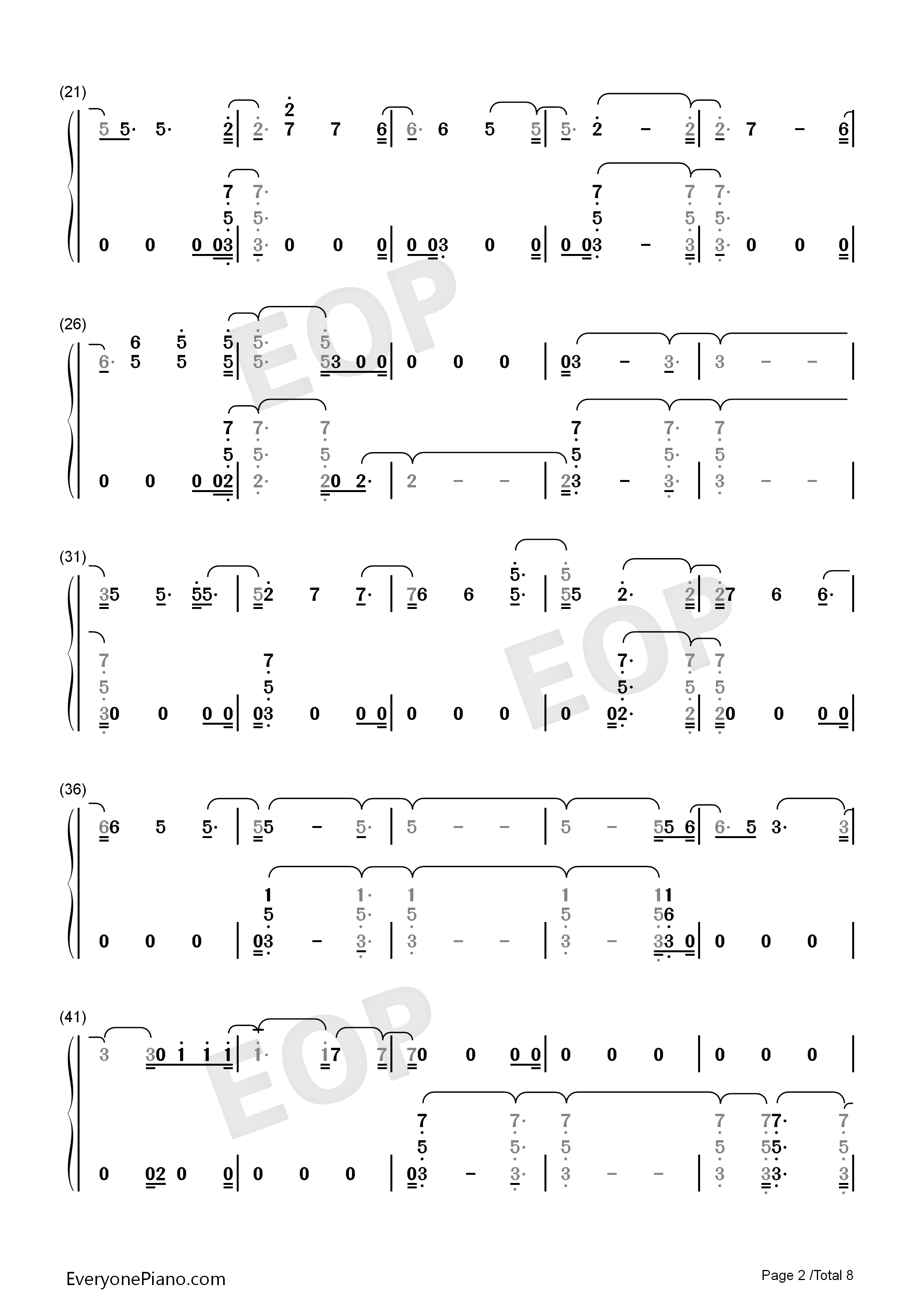 Look_What_I_Found钢琴简谱_Lady_Gaga演唱