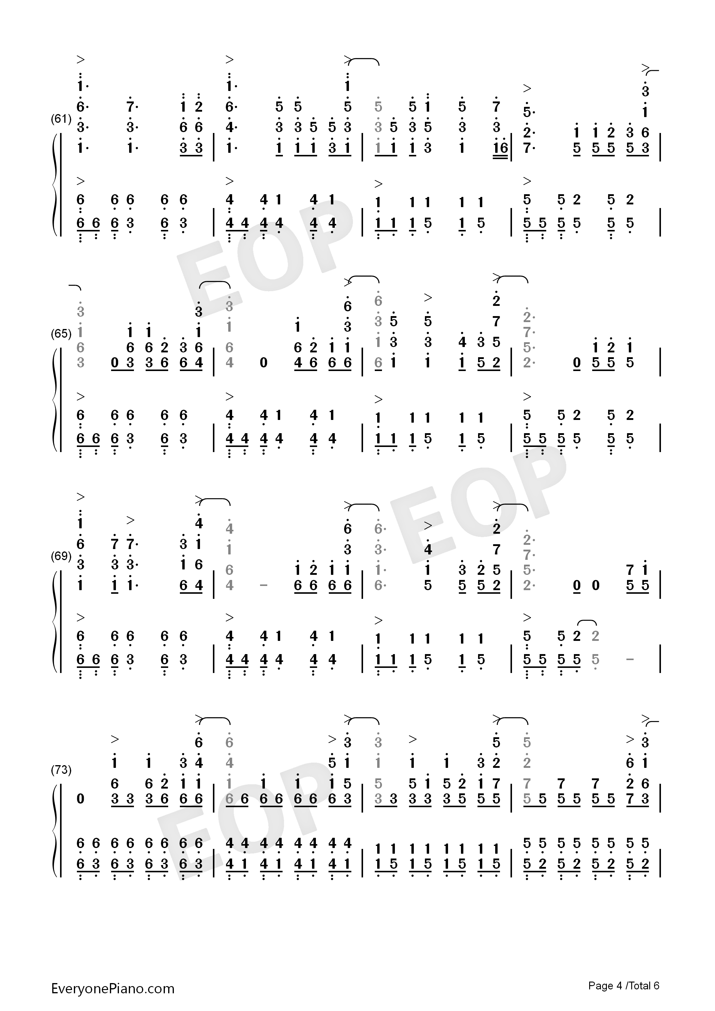 Rewrite_The_Stars钢琴简谱_Zac_Efron_Zendaya演唱