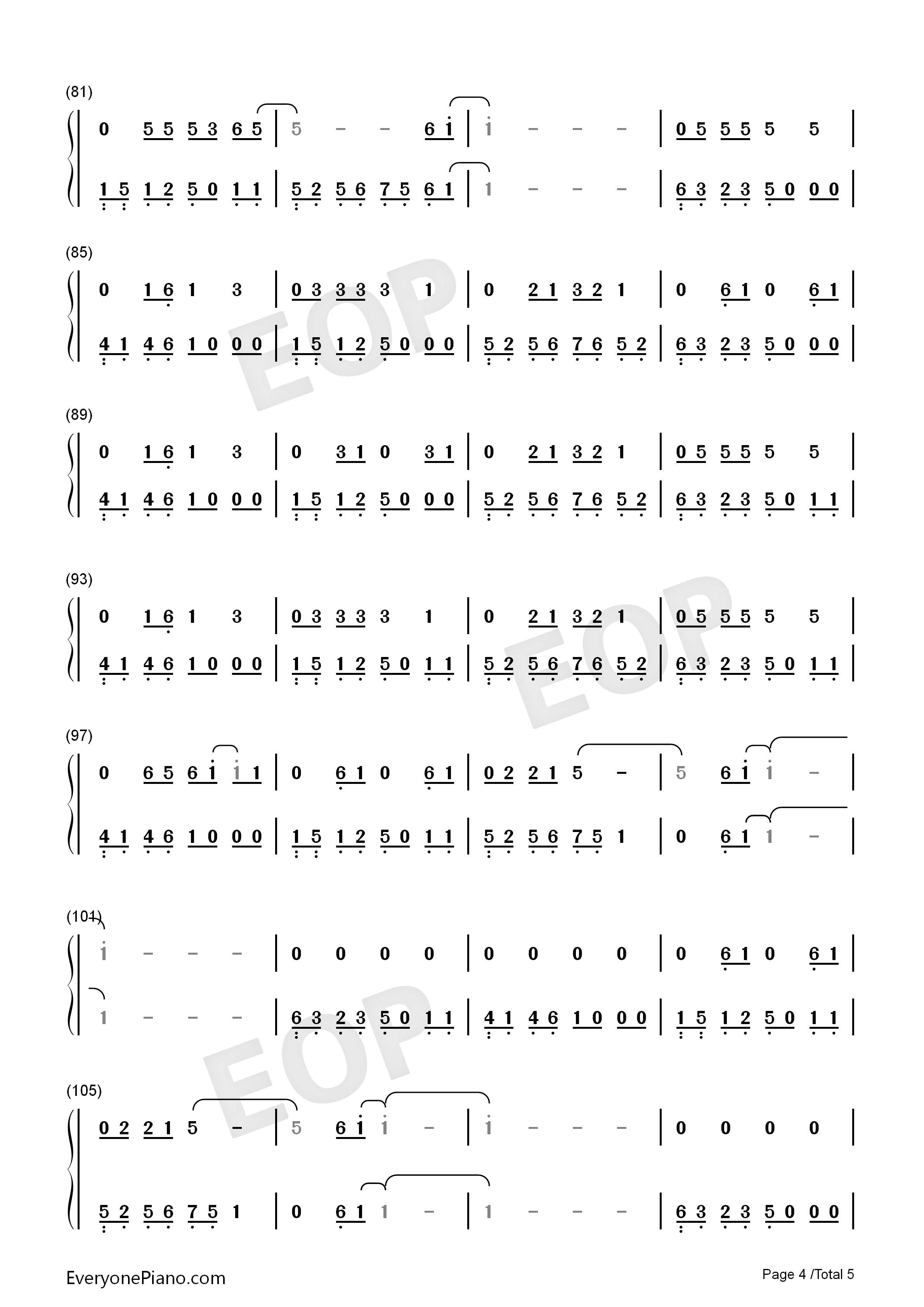 精彩才刚刚开始钢琴简谱_易烊千玺演唱