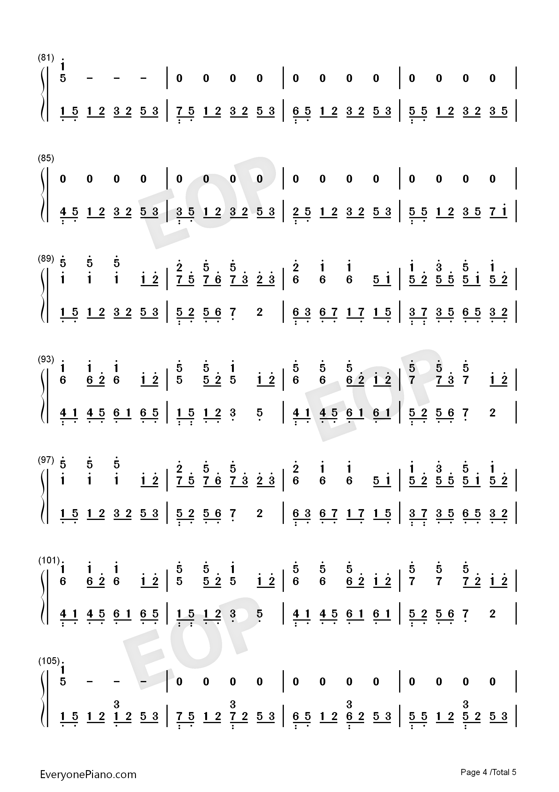 八辈子钢琴简谱_乌龟演唱