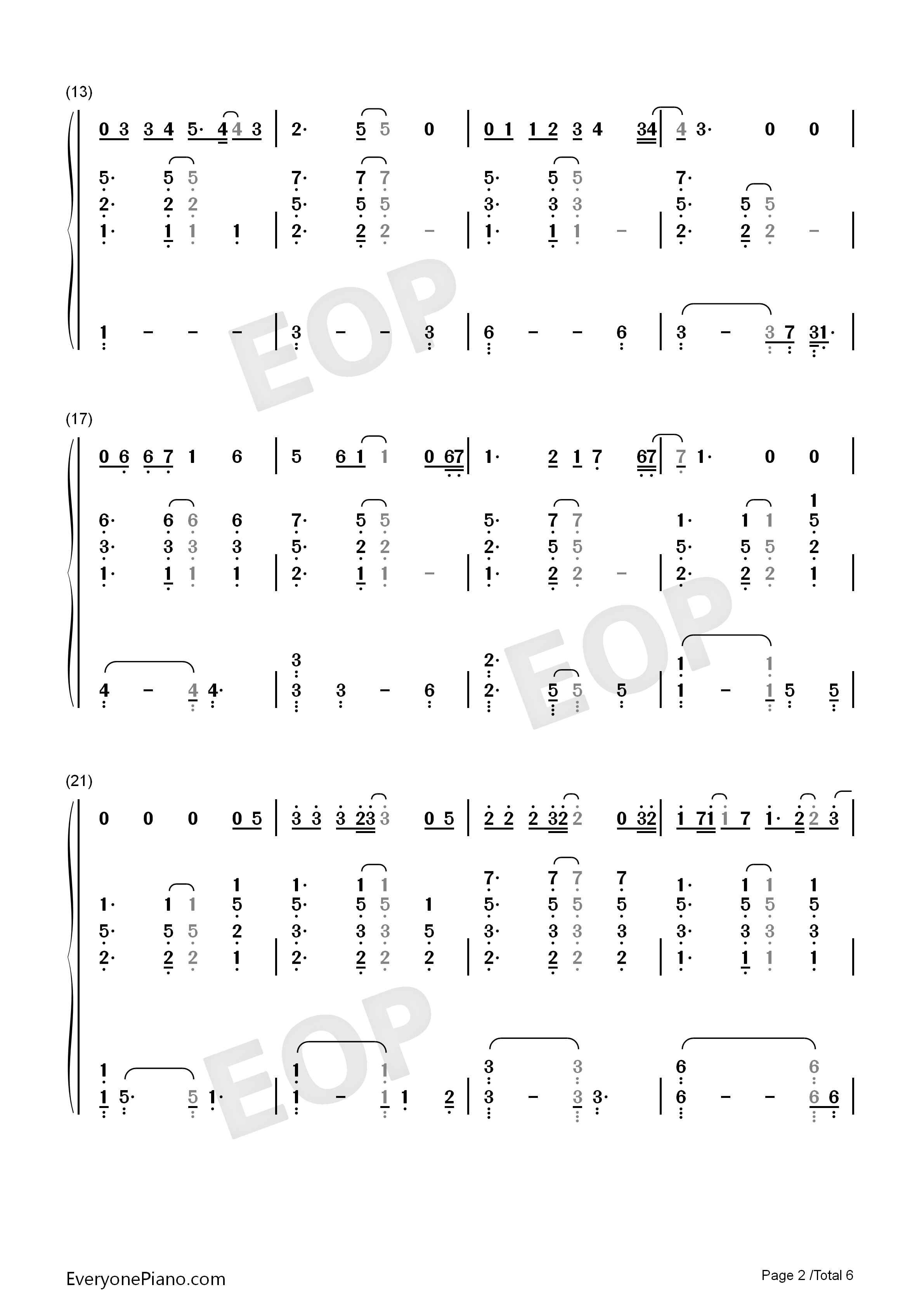 有心人钢琴简谱_邓紫棋演唱