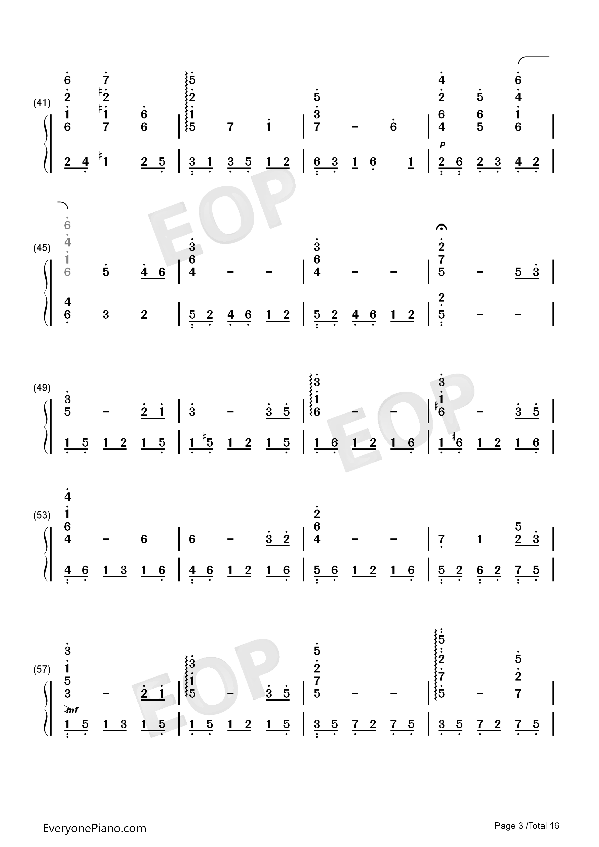 世界の約束钢琴简谱_倍赏千惠子演唱