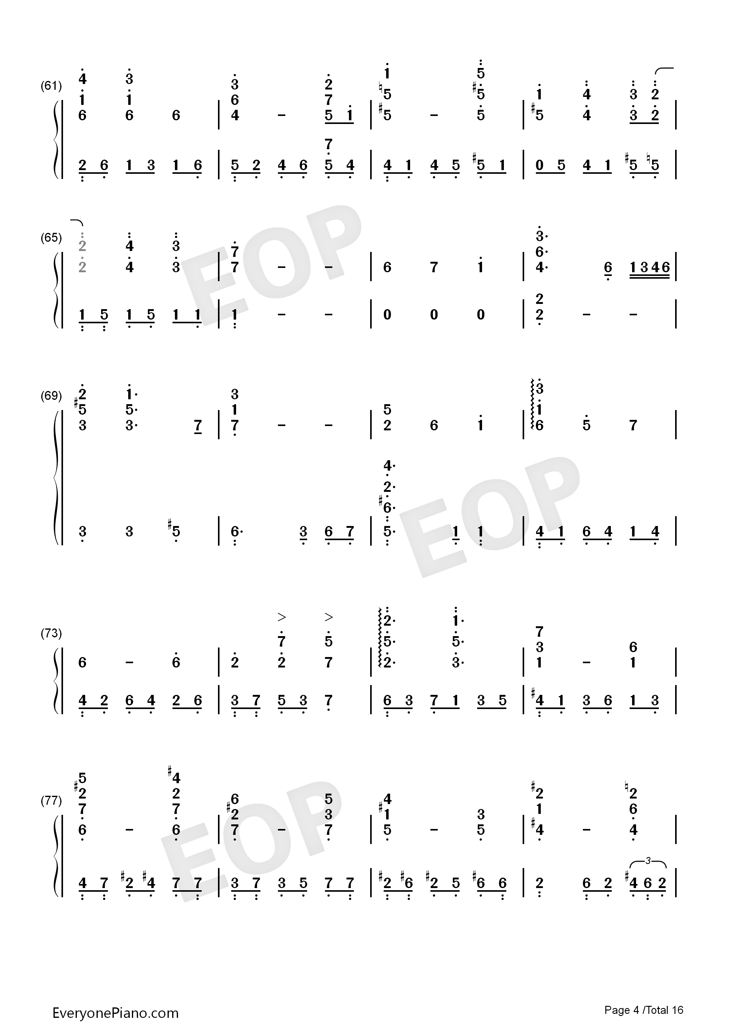 世界の約束钢琴简谱_倍赏千惠子演唱