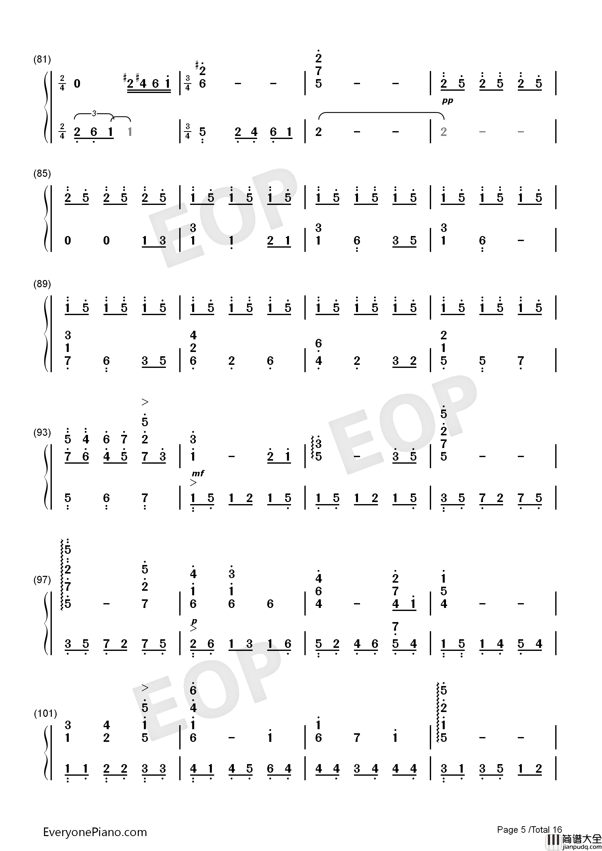 世界の約束钢琴简谱_倍赏千惠子演唱