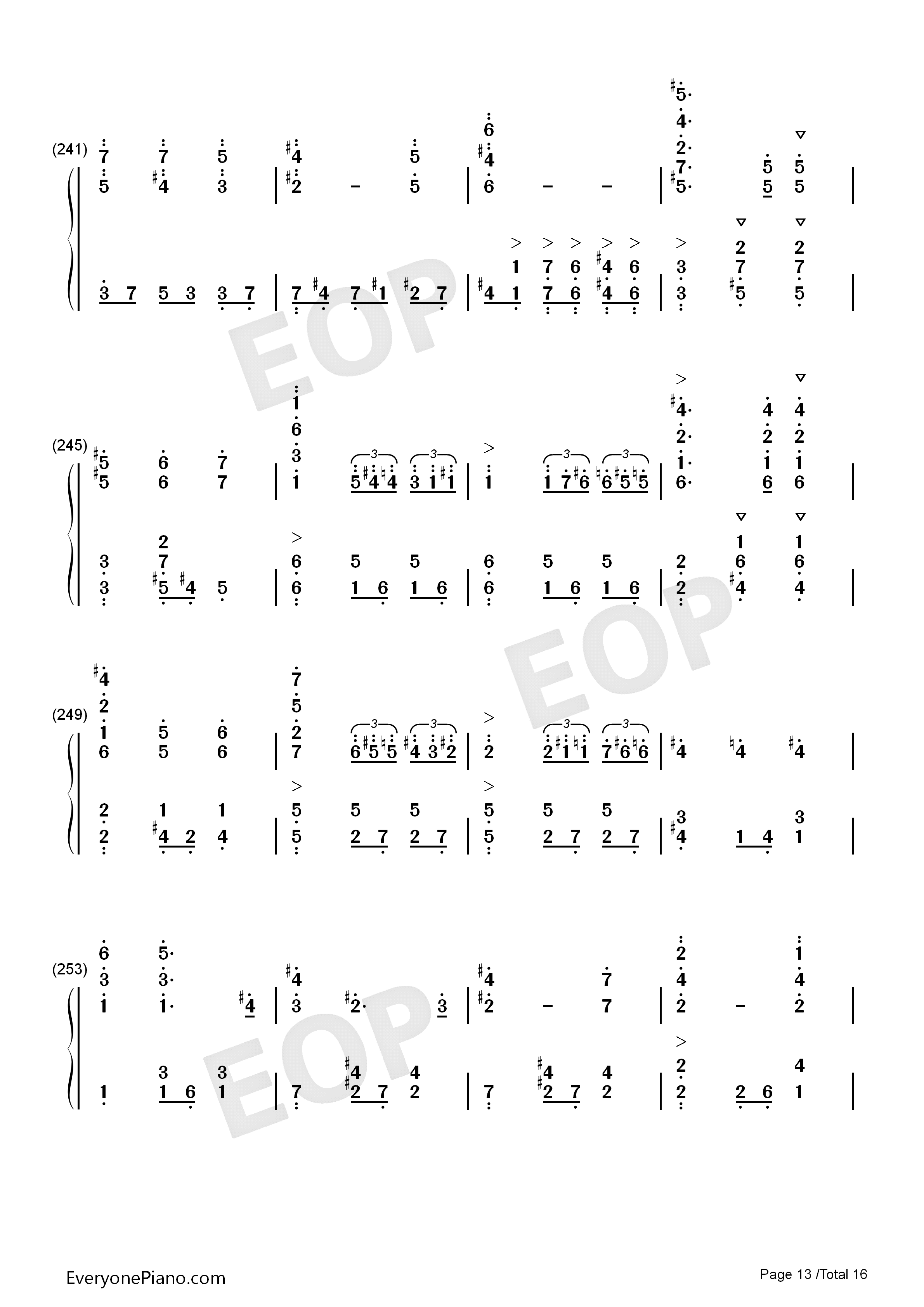 世界の約束钢琴简谱_倍赏千惠子演唱