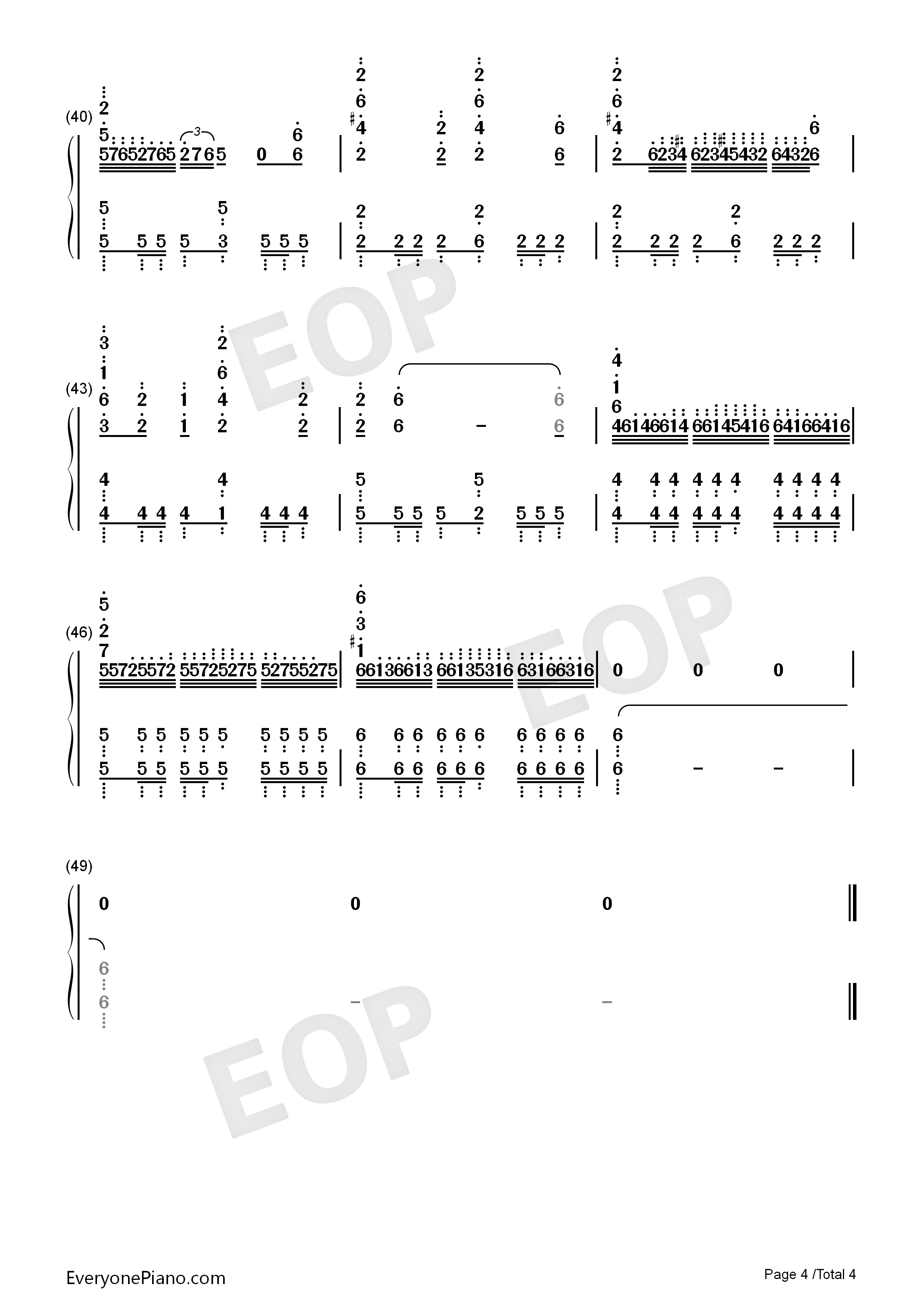 We_Won't_be_Falling钢琴简谱_陈雪燃演唱