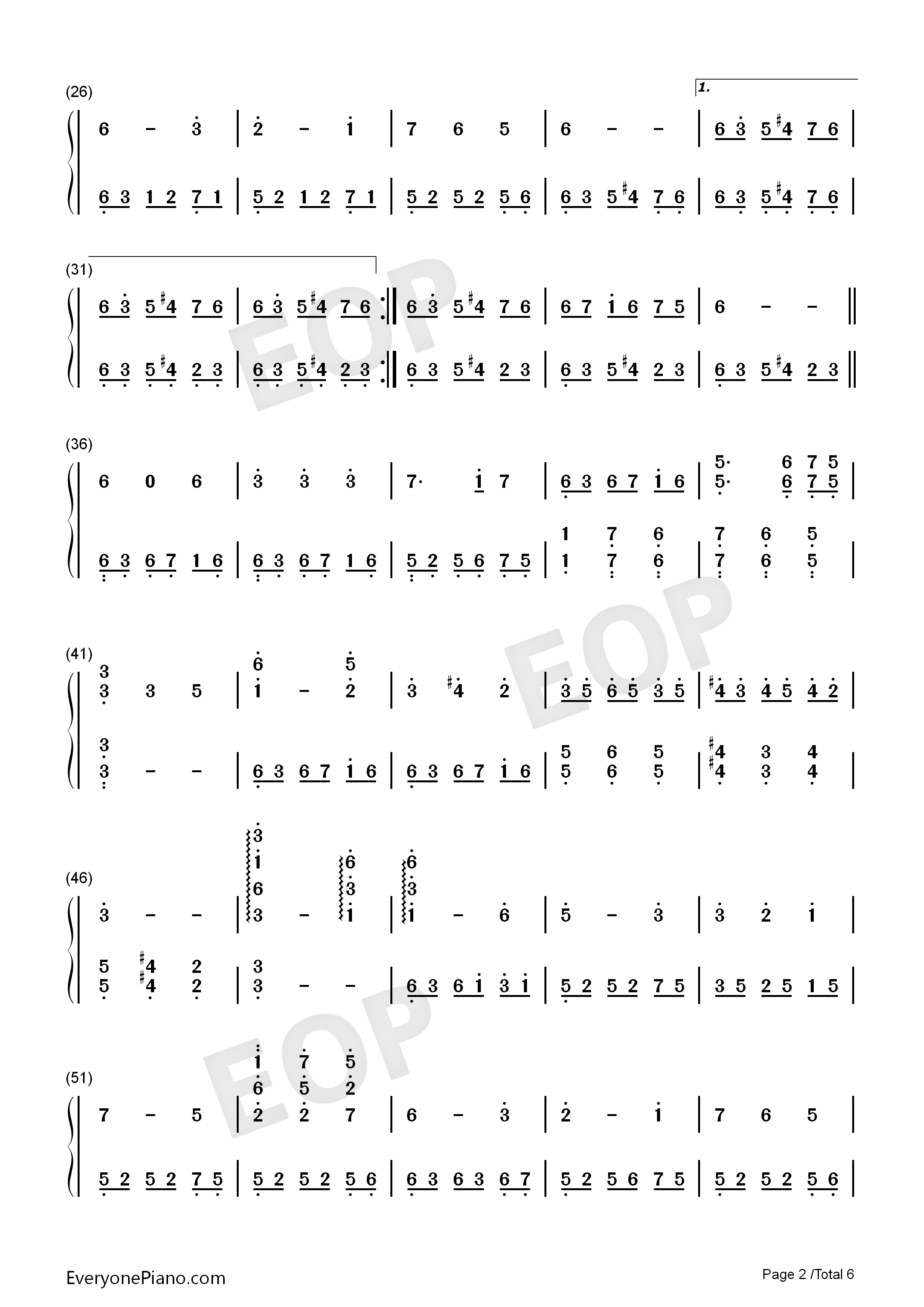 Scarborough_Fair钢琴简谱_莎拉·布莱曼__Sarah_Brightman演唱