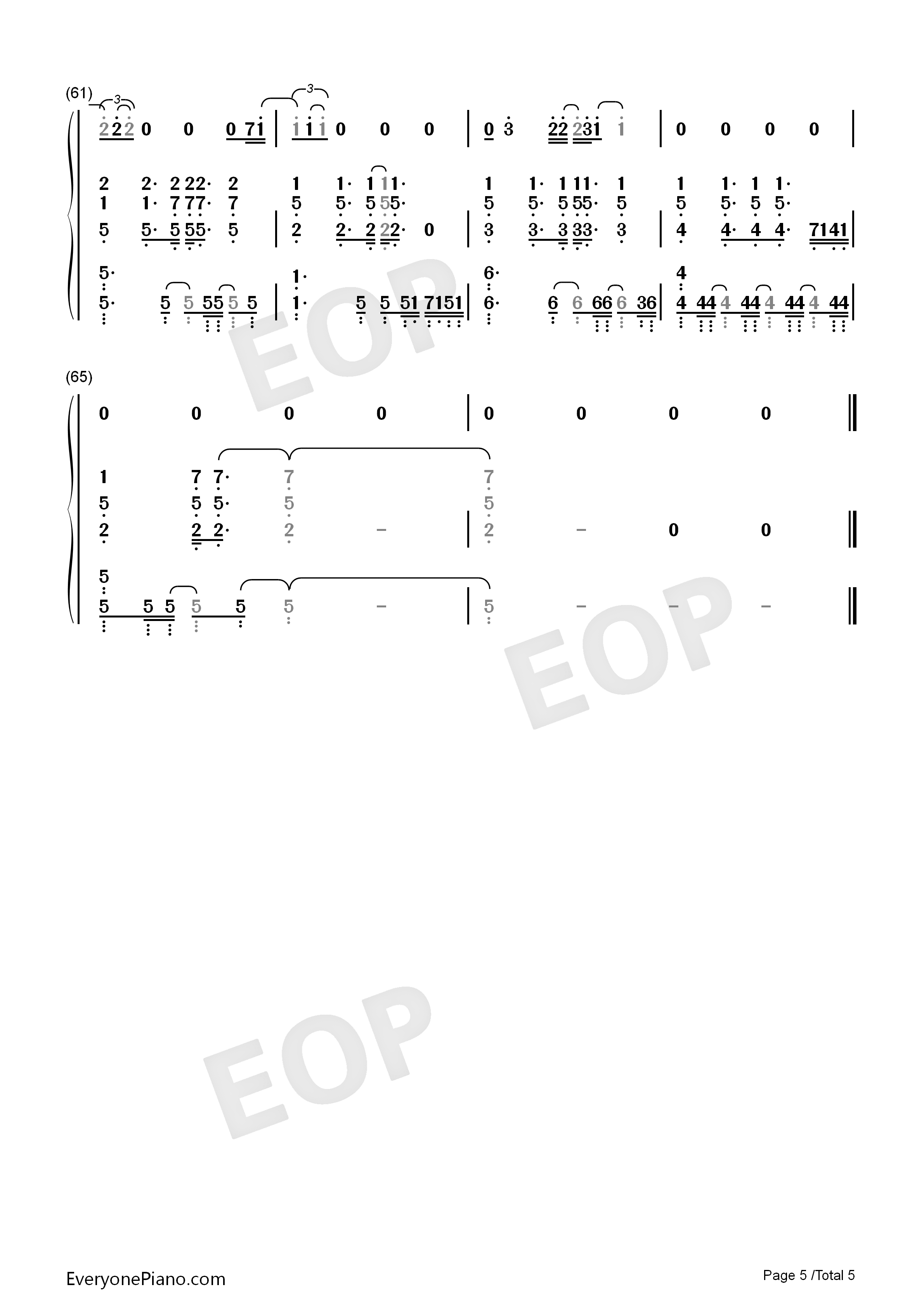 给你的歌钢琴简谱_邓紫棋演唱