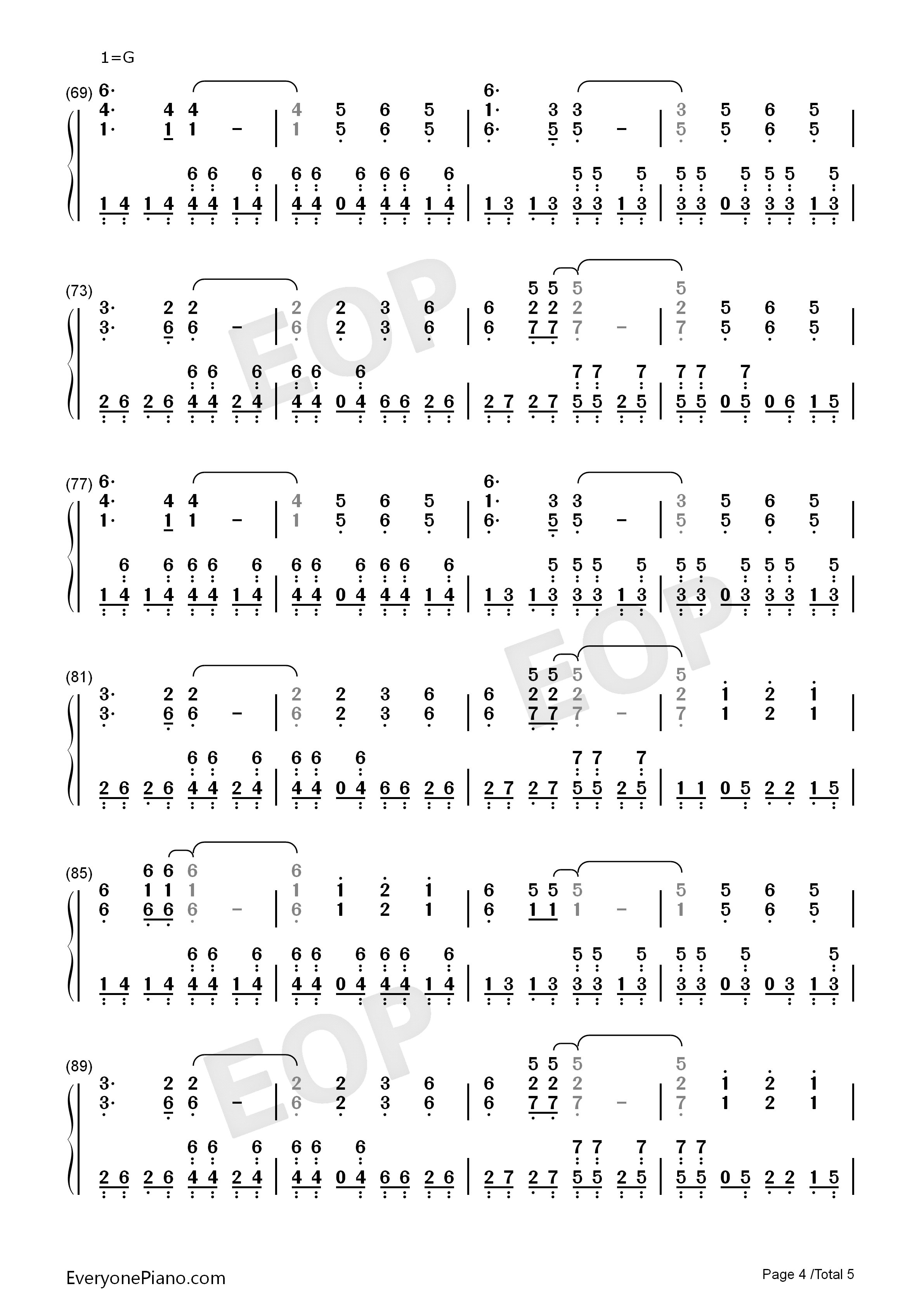 爱之初体验钢琴简谱_张震岳演唱