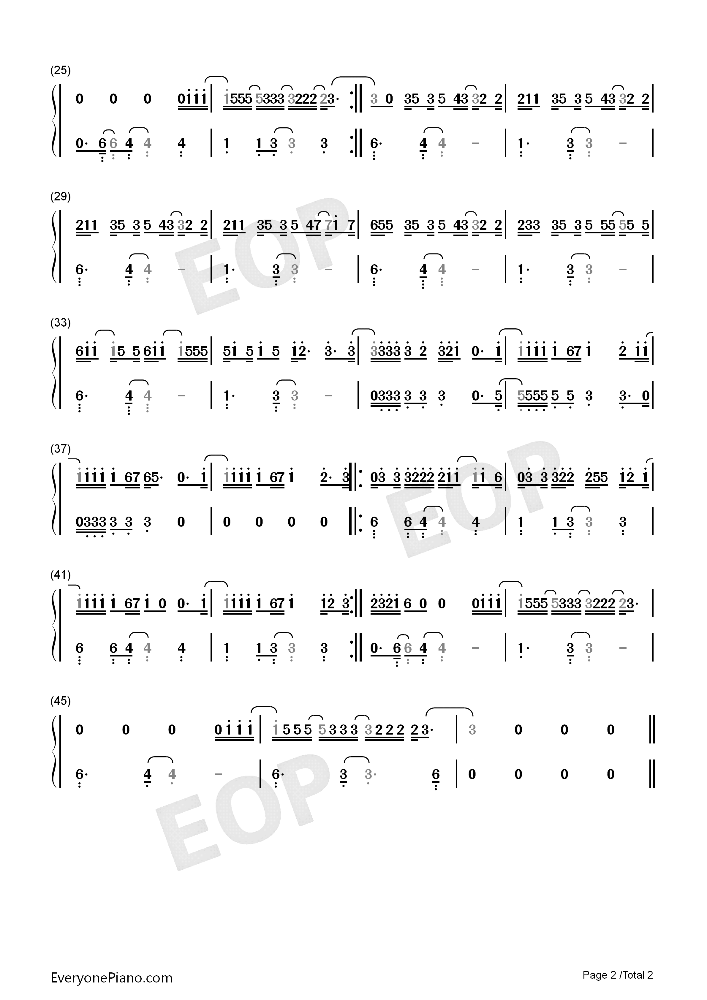 Let_You_Love_Me钢琴简谱_Rita_Ora演唱