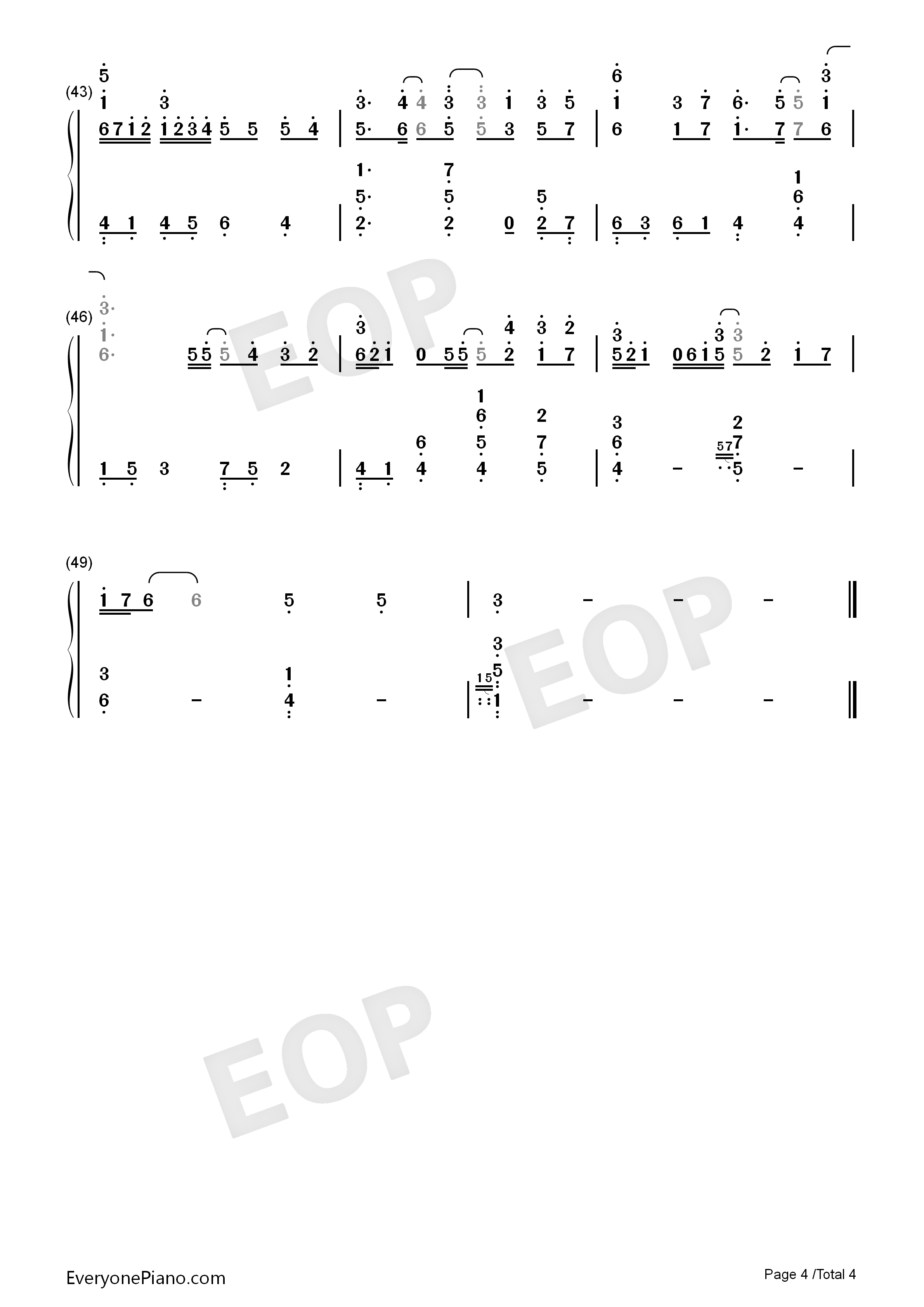 Everything_I_Need钢琴简谱_Skylar_Grey演唱