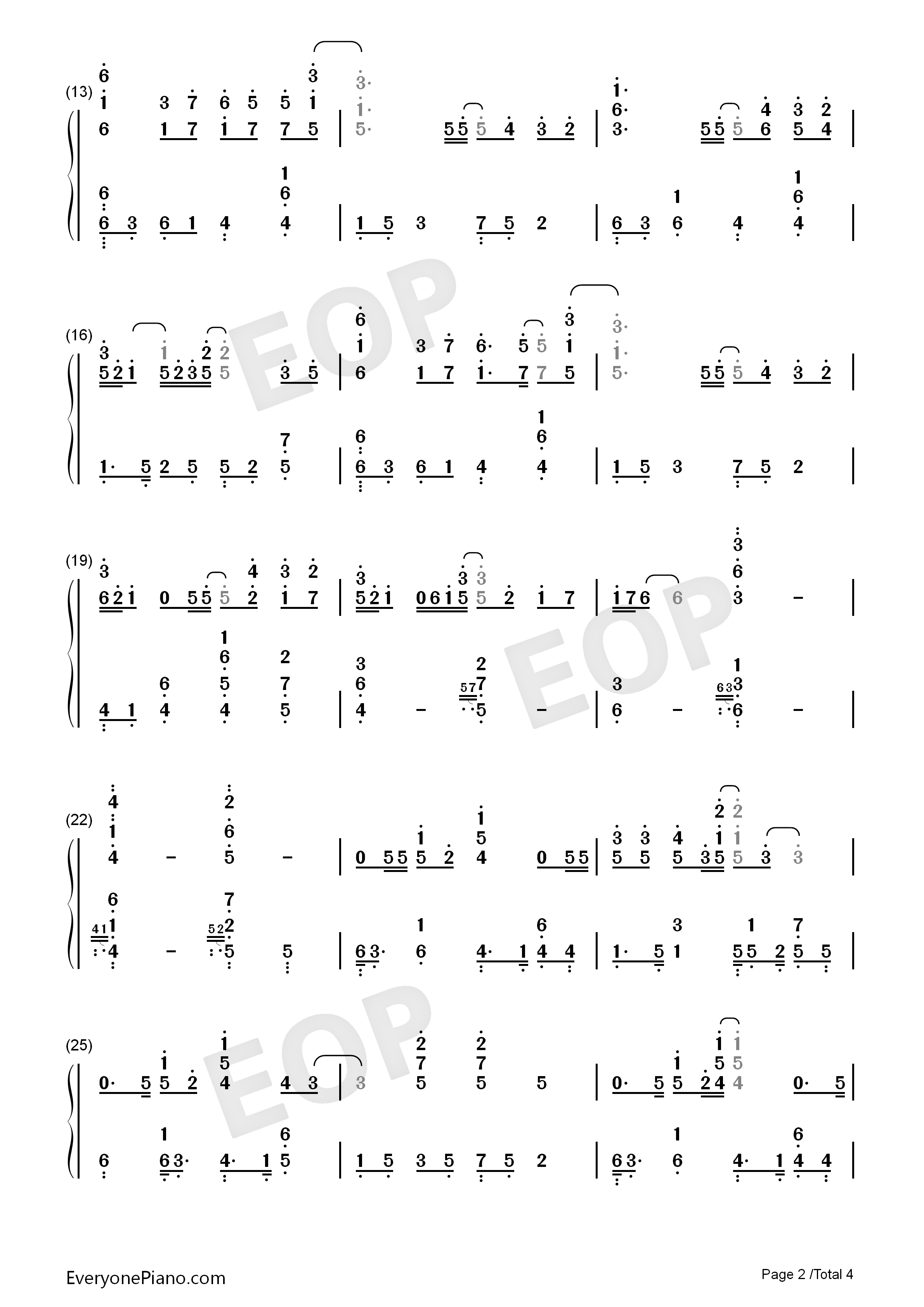 Everything_I_Need钢琴简谱_Skylar_Grey演唱