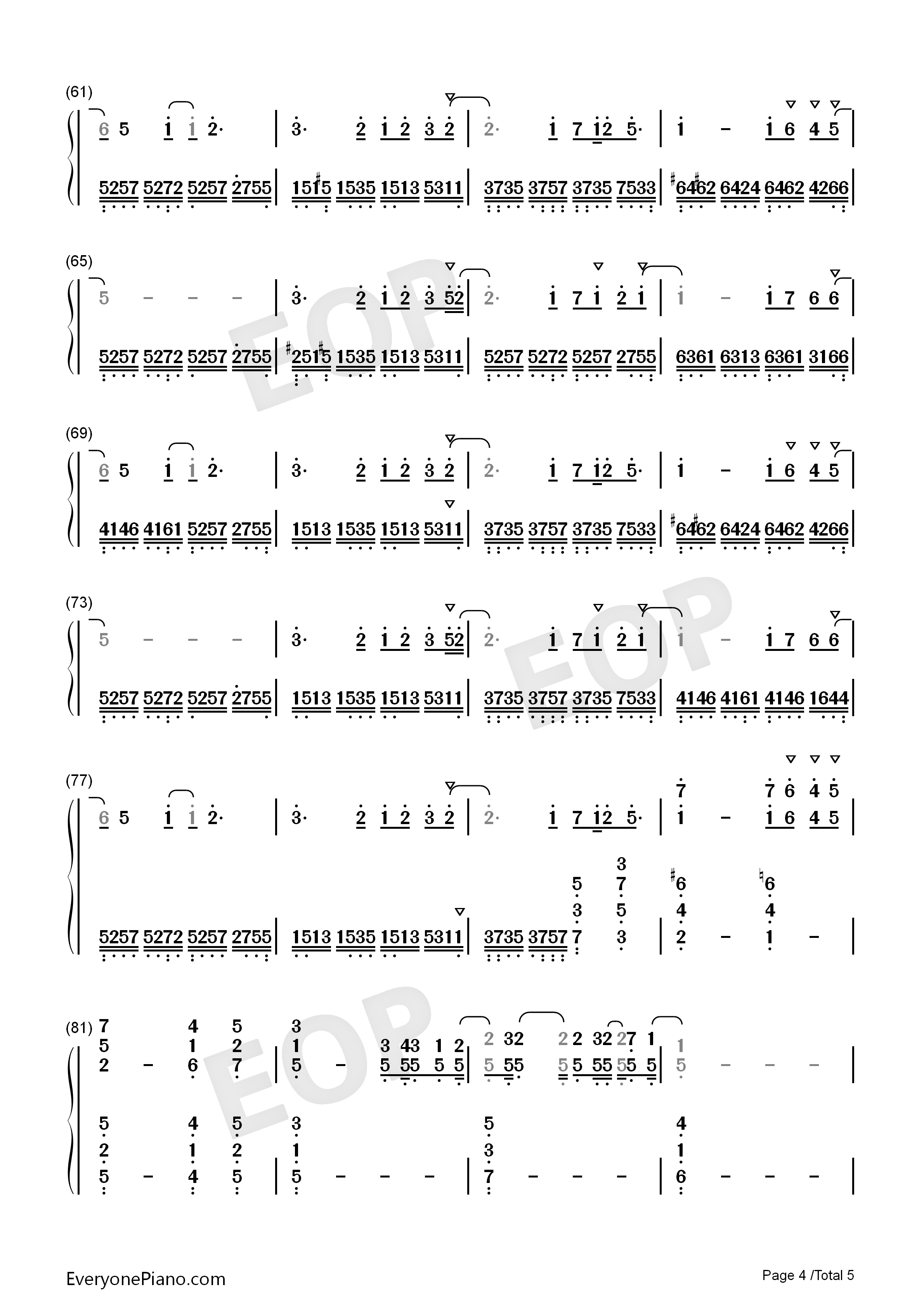 La_Incondicional钢琴简谱_Luis_Miguel演唱