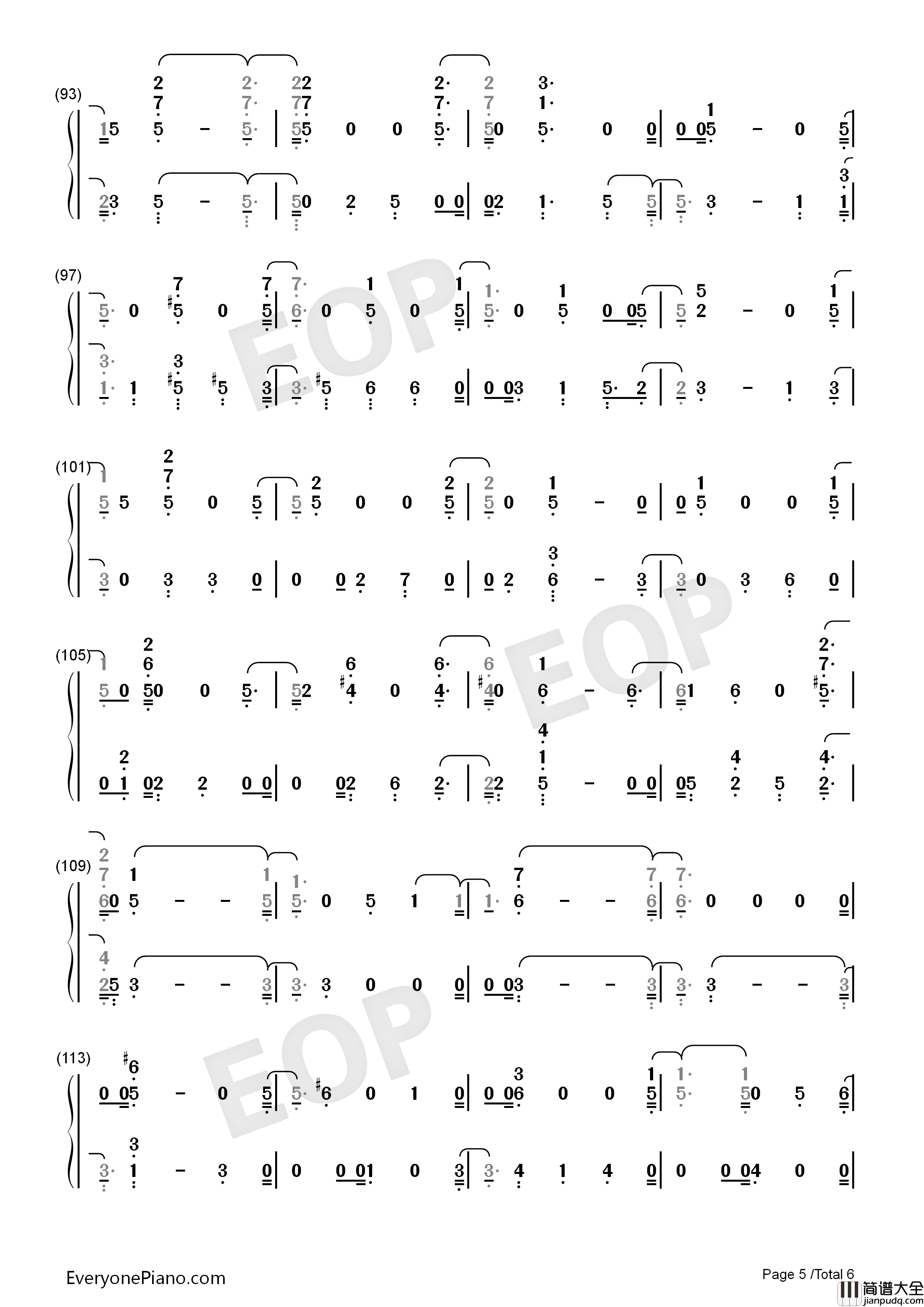 Love_You_Anymore钢琴简谱_Michael_Buble演唱