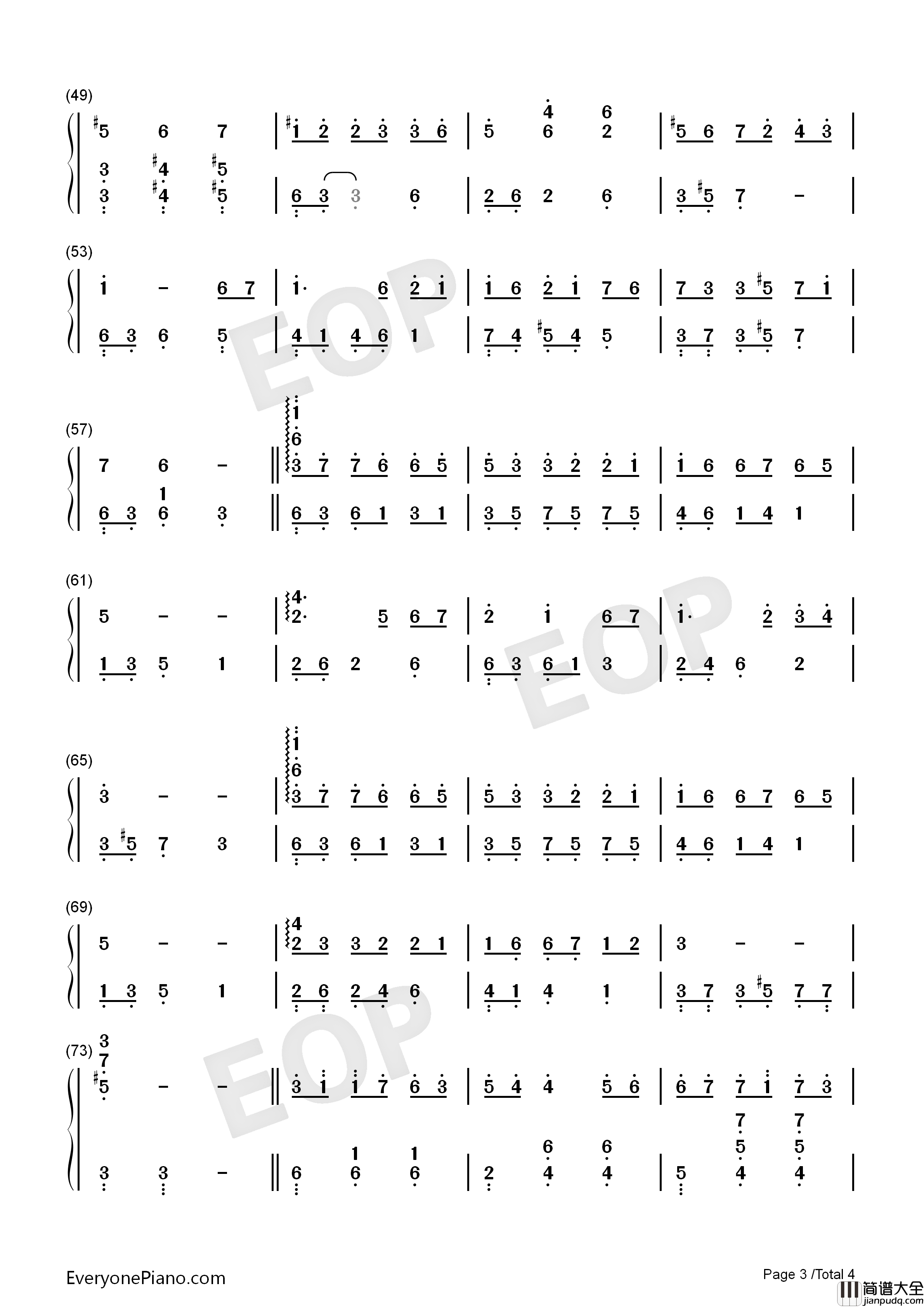 Pour_Chopin钢琴简谱_The_Daydream演唱