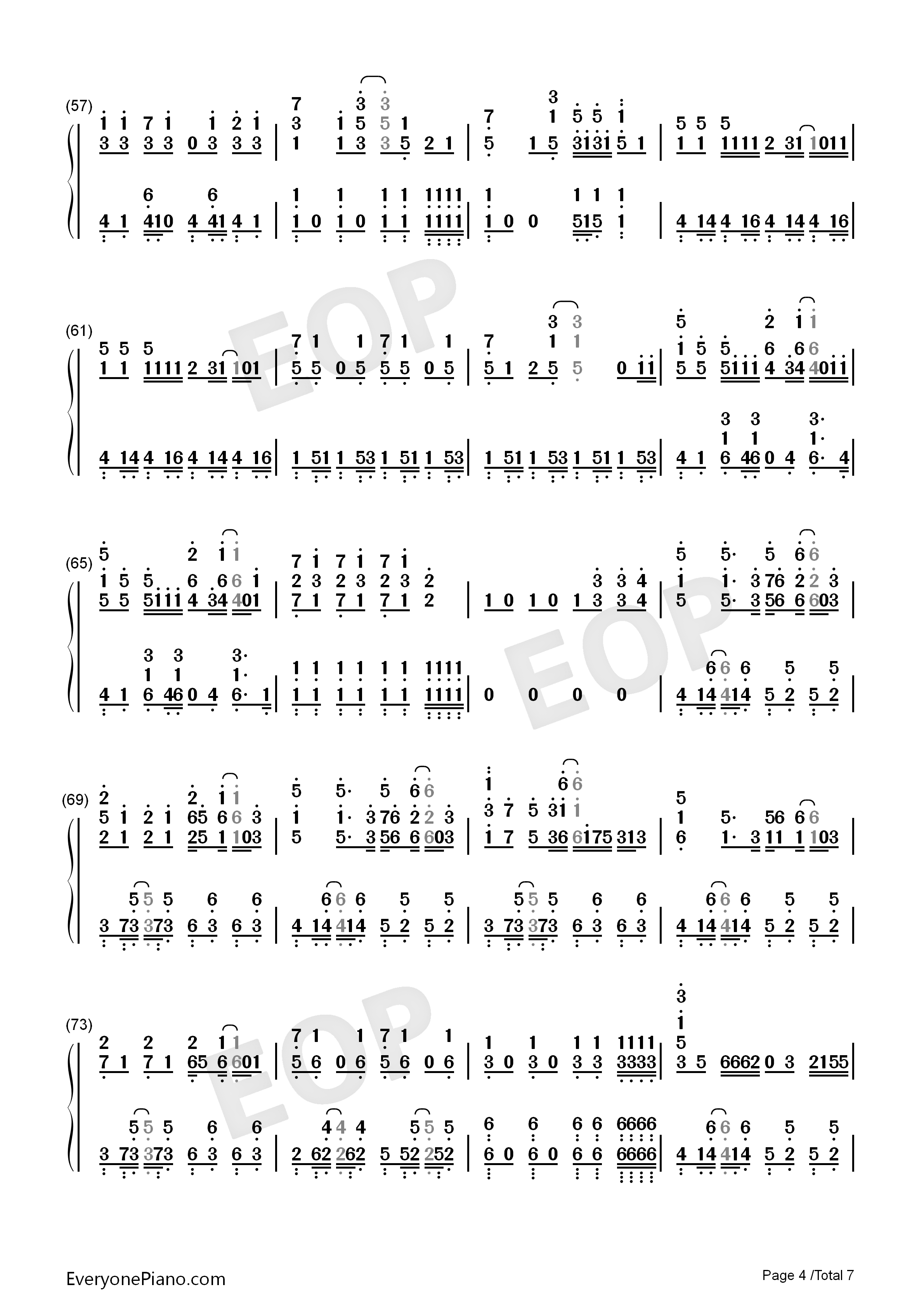 Hectopascal钢琴简谱_高田忧希_寿美菜子演唱