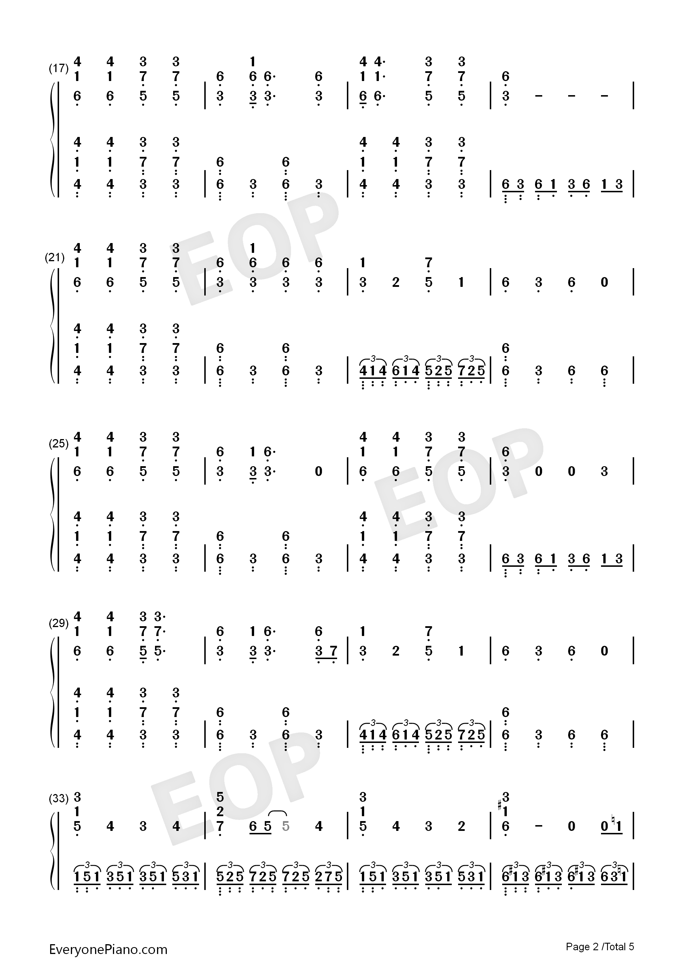 Spooky_Scary_Skeletons钢琴简谱_Andrew_Gold演唱