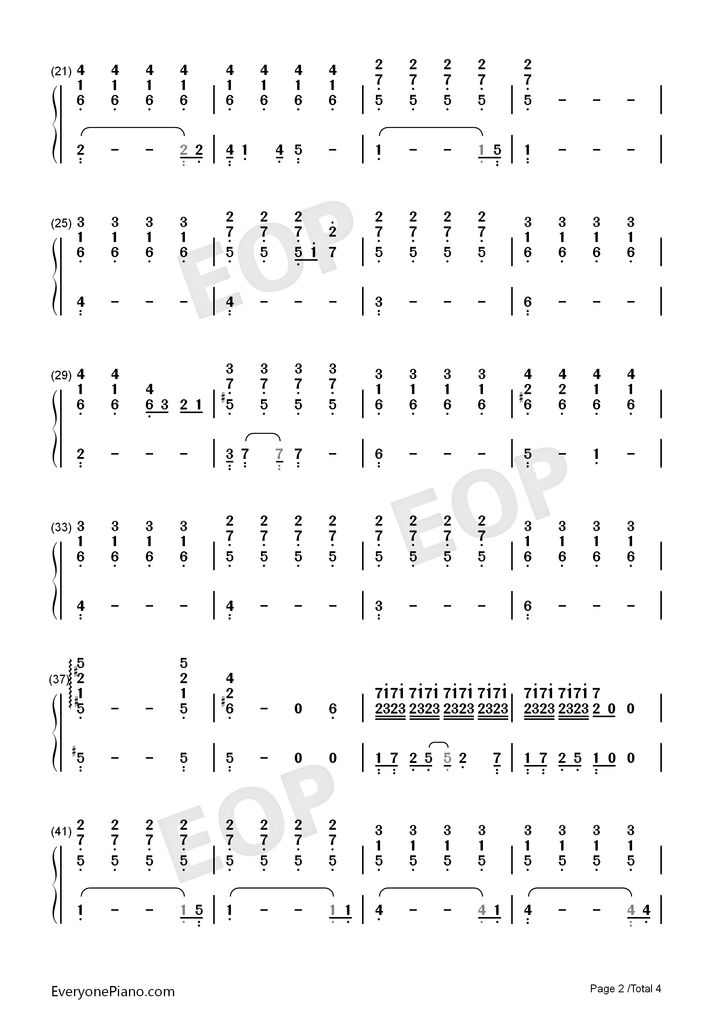 拿走了什么钢琴简谱_A_Lin演唱
