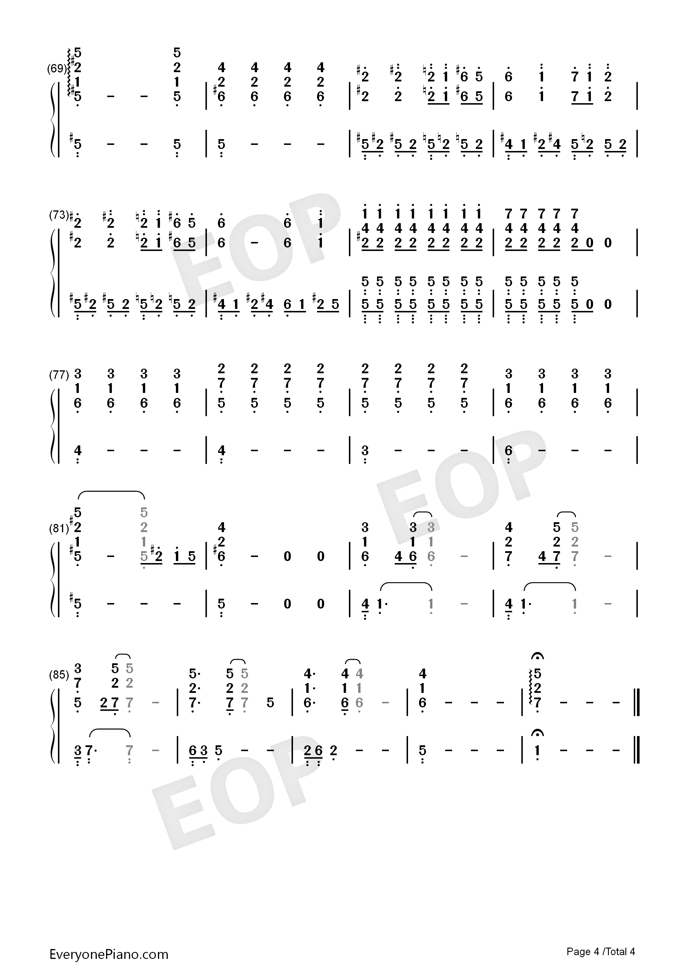 拿走了什么钢琴简谱_A_Lin演唱