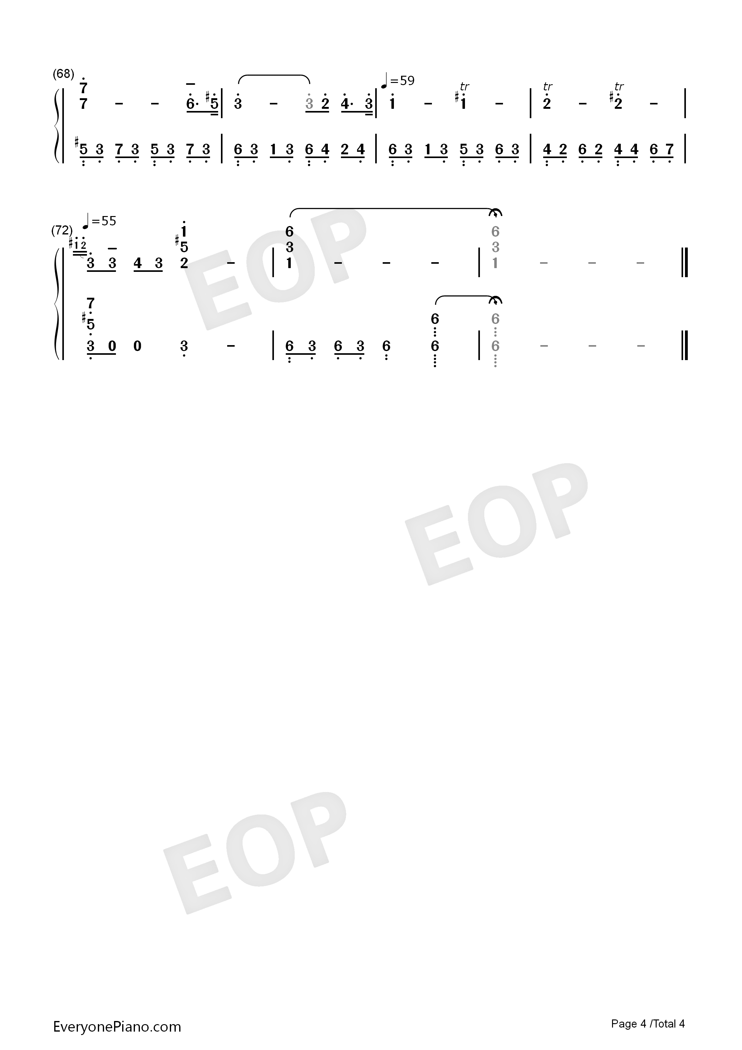 Green_Requiem钢琴简谱_久石让演唱