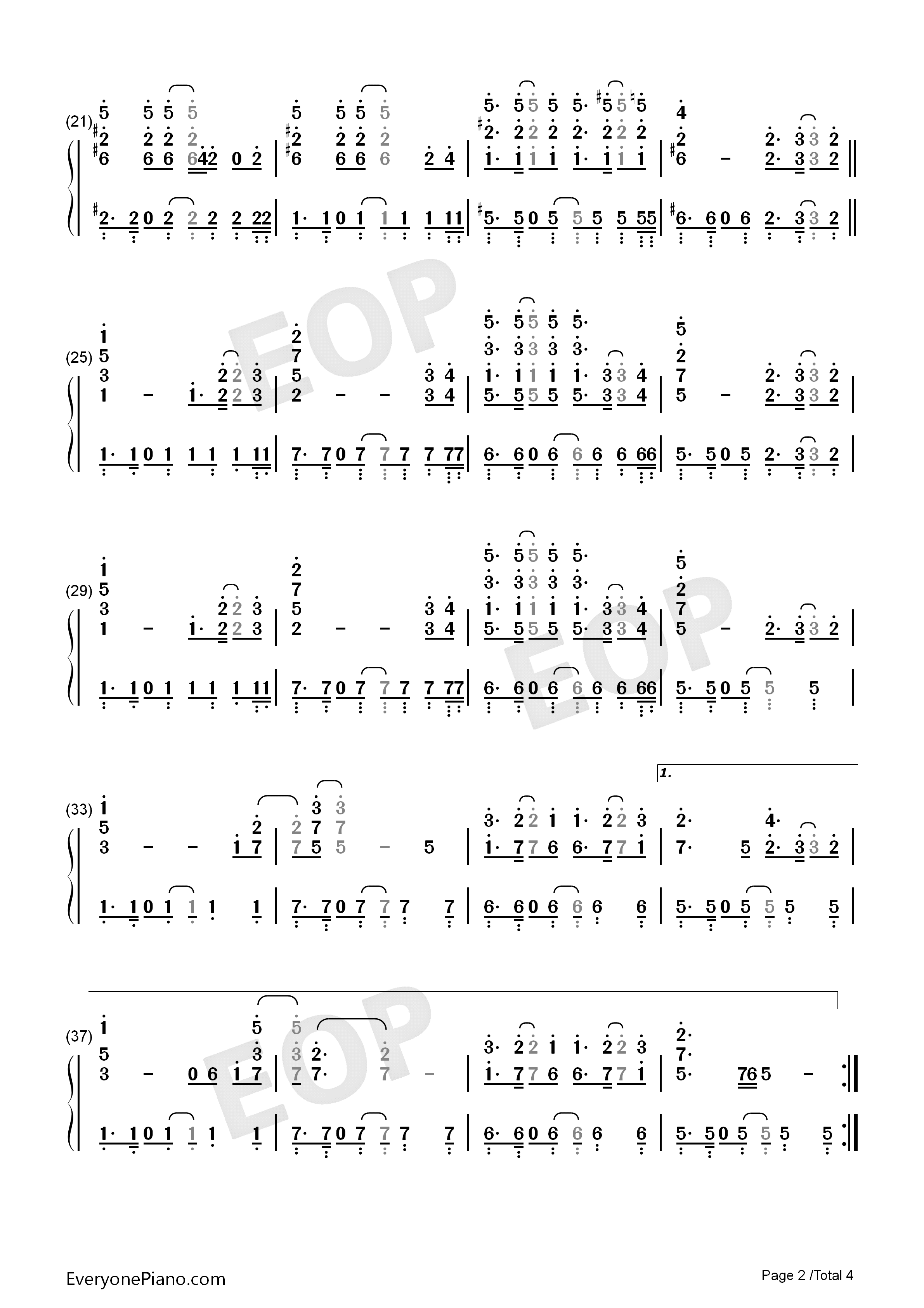 The_One钢琴简谱_Backstreet_Boys演唱