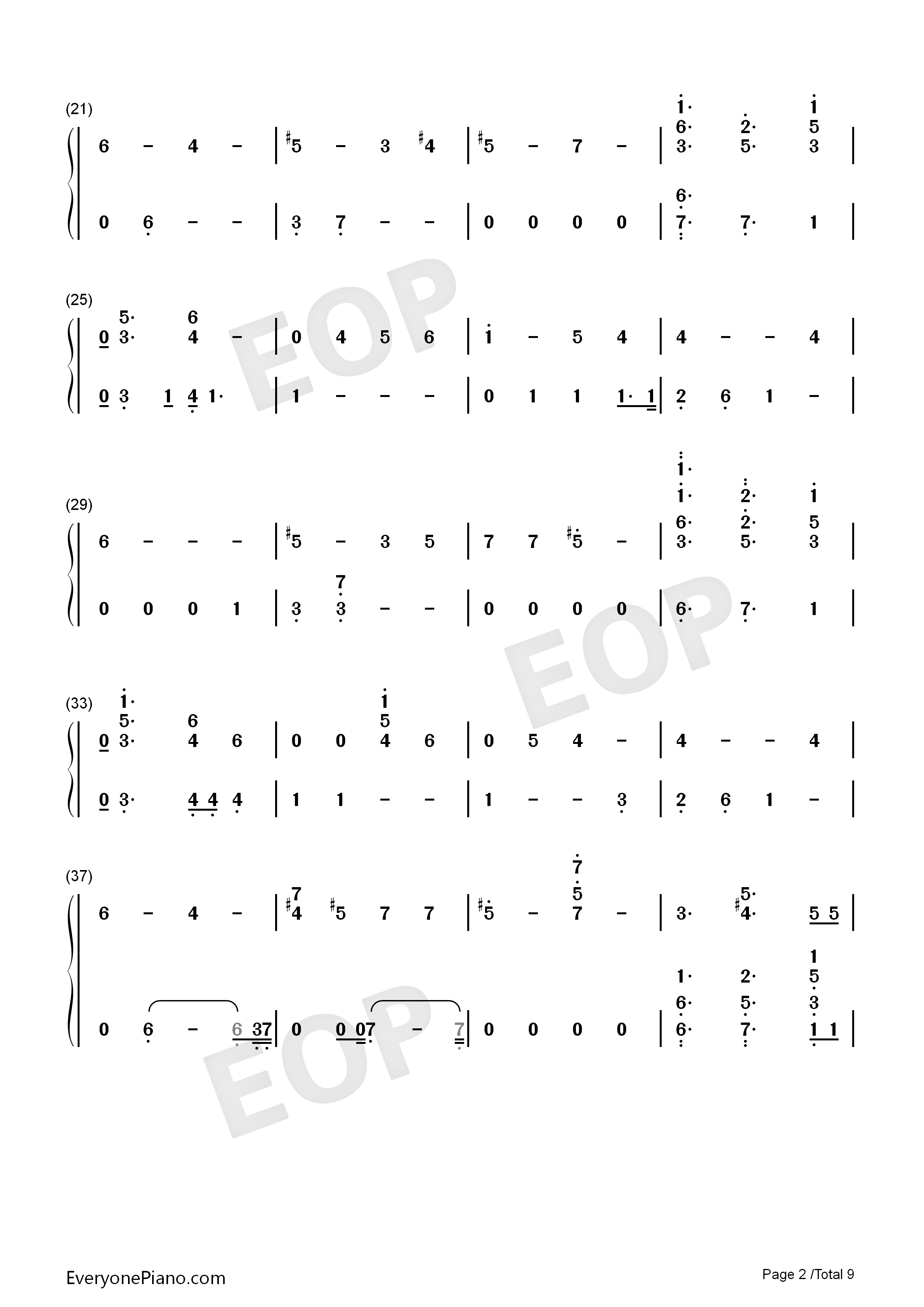 Running钢琴简谱_Dua_Lipa演唱