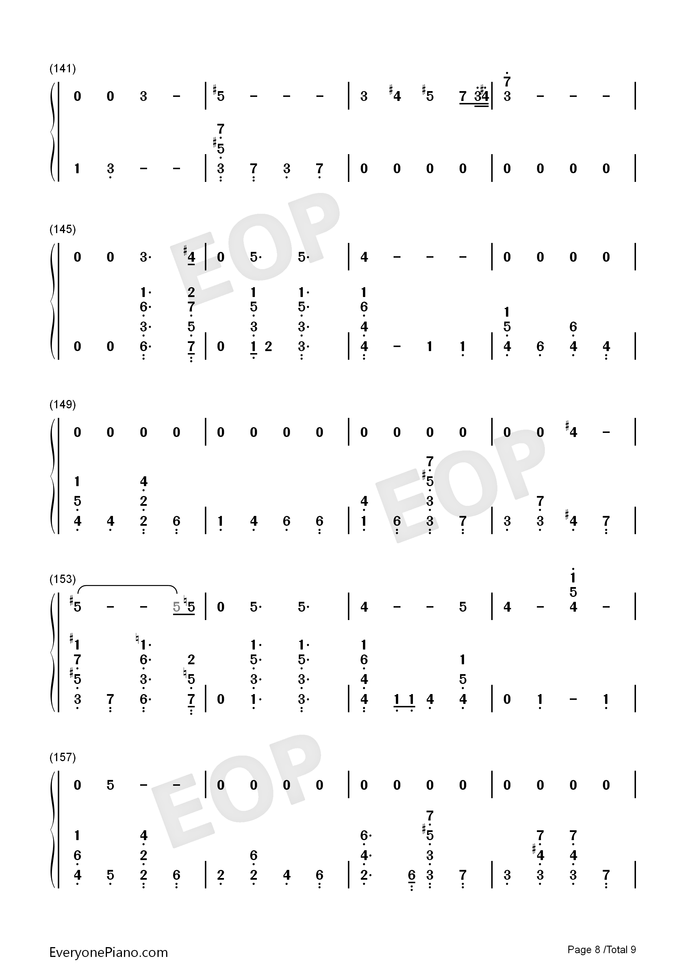 Running钢琴简谱_Dua_Lipa演唱