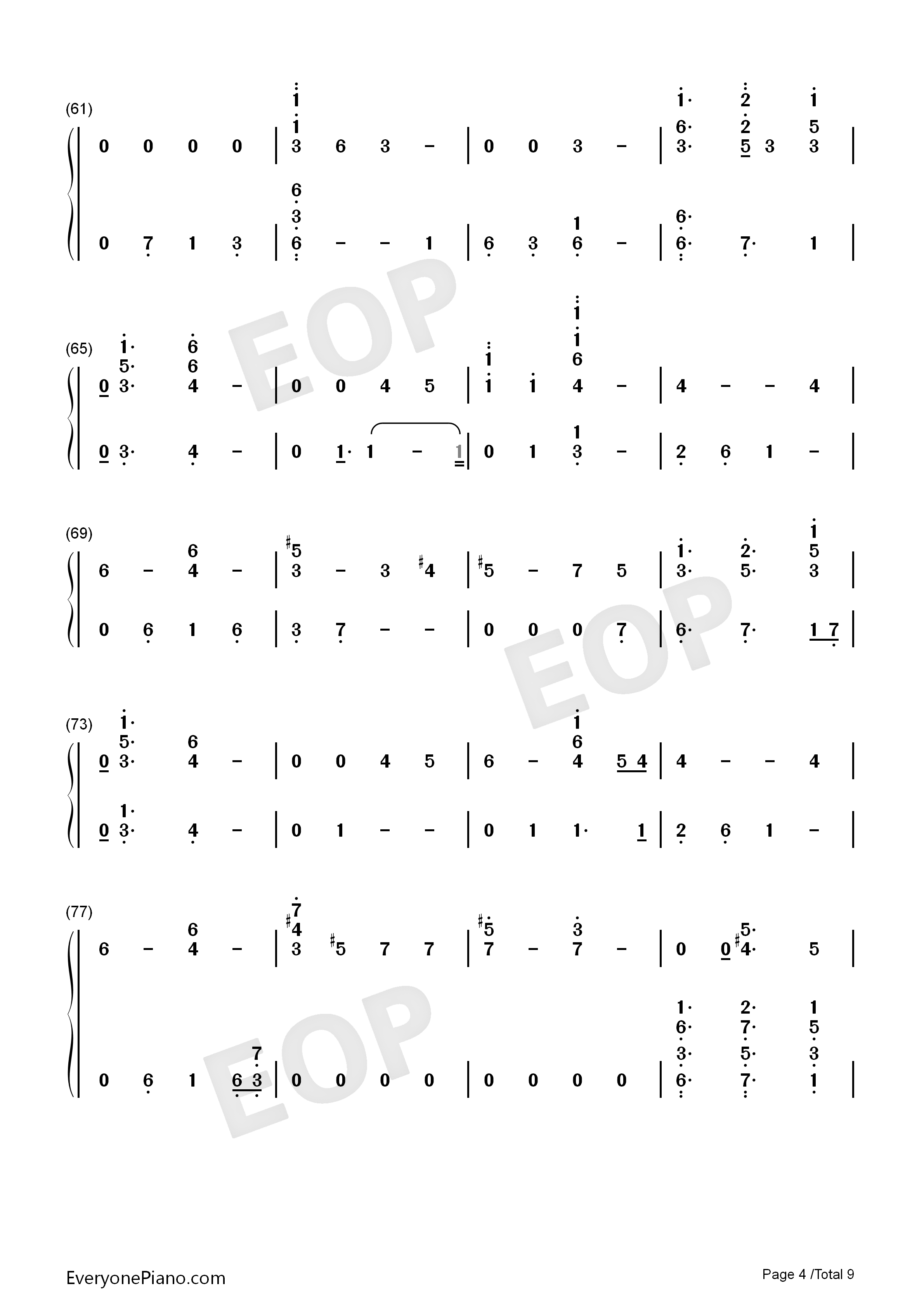 Running钢琴简谱_Dua_Lipa演唱