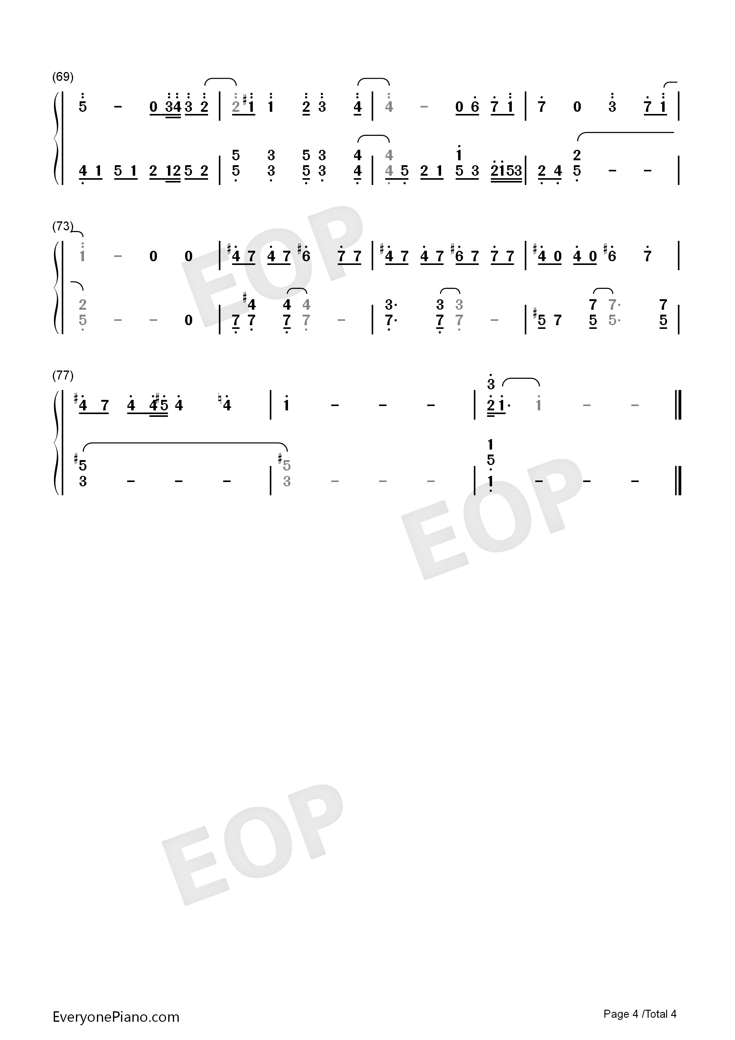 不说再见钢琴简谱_S.H.E演唱
