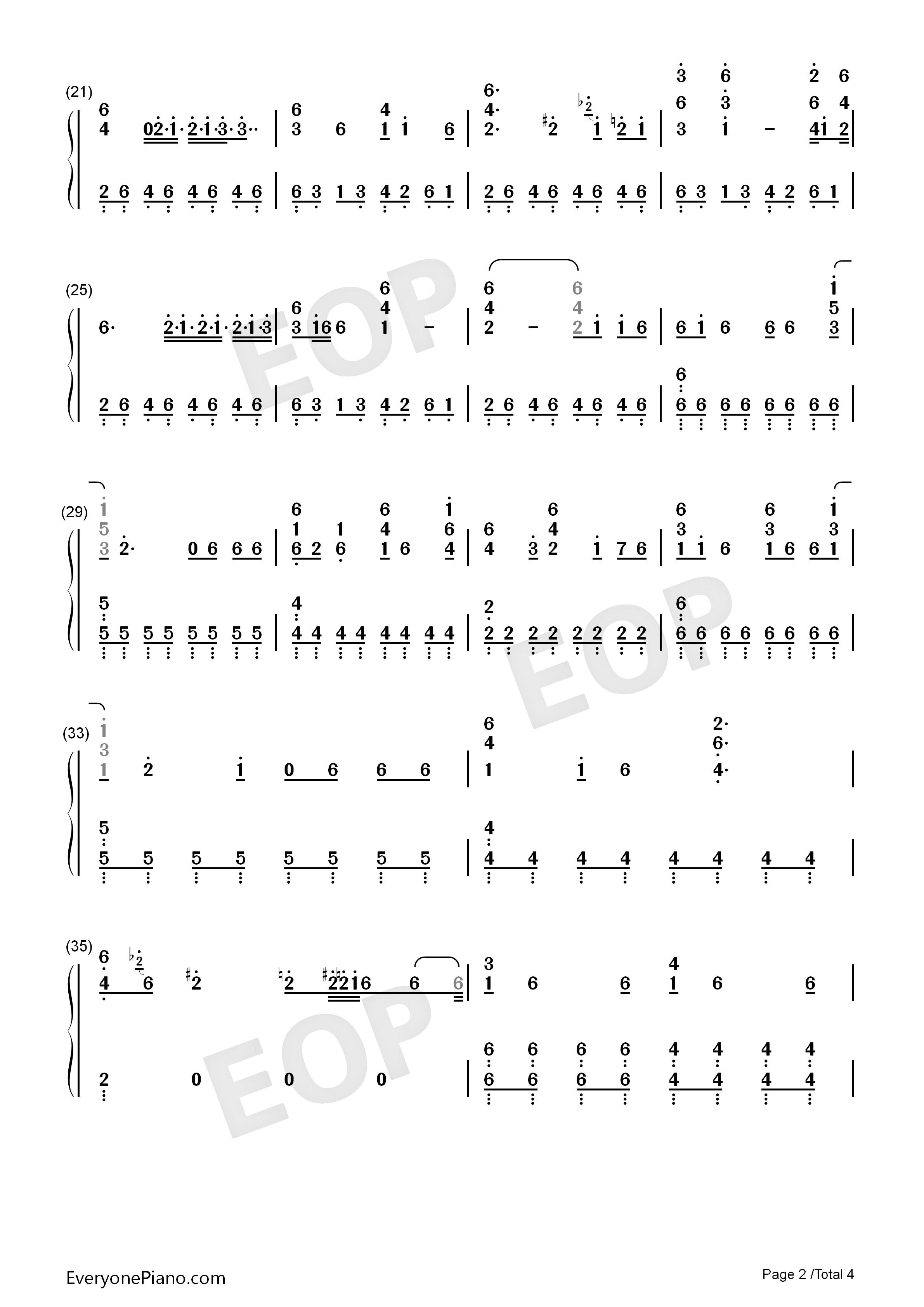 Way_Down_We_Go钢琴简谱_Kaleo演唱