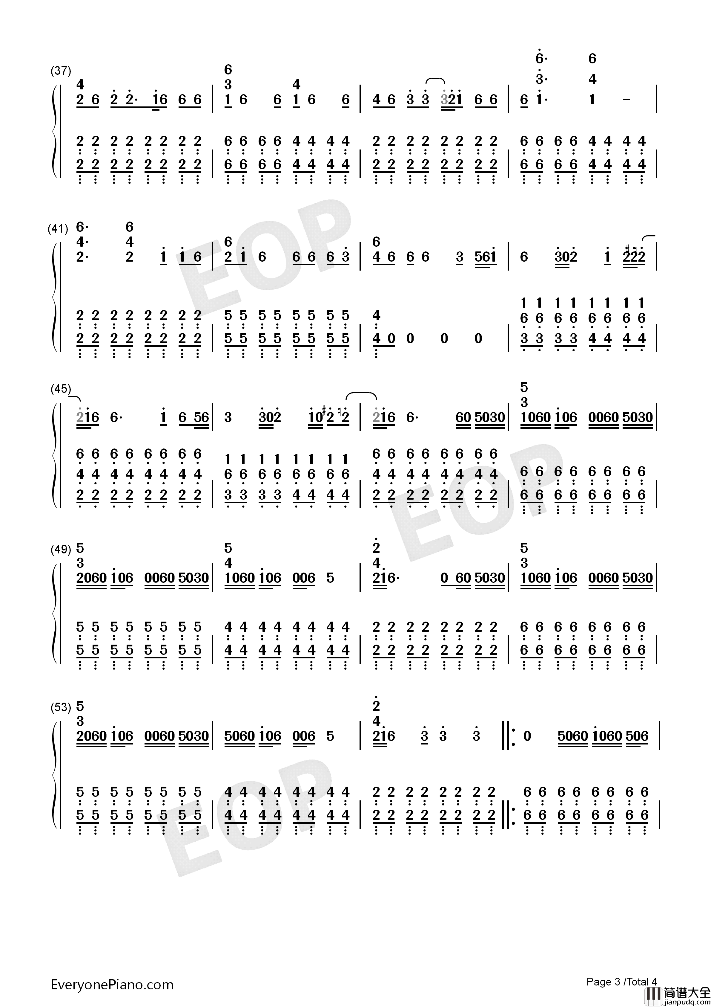 Way_Down_We_Go钢琴简谱_Kaleo演唱