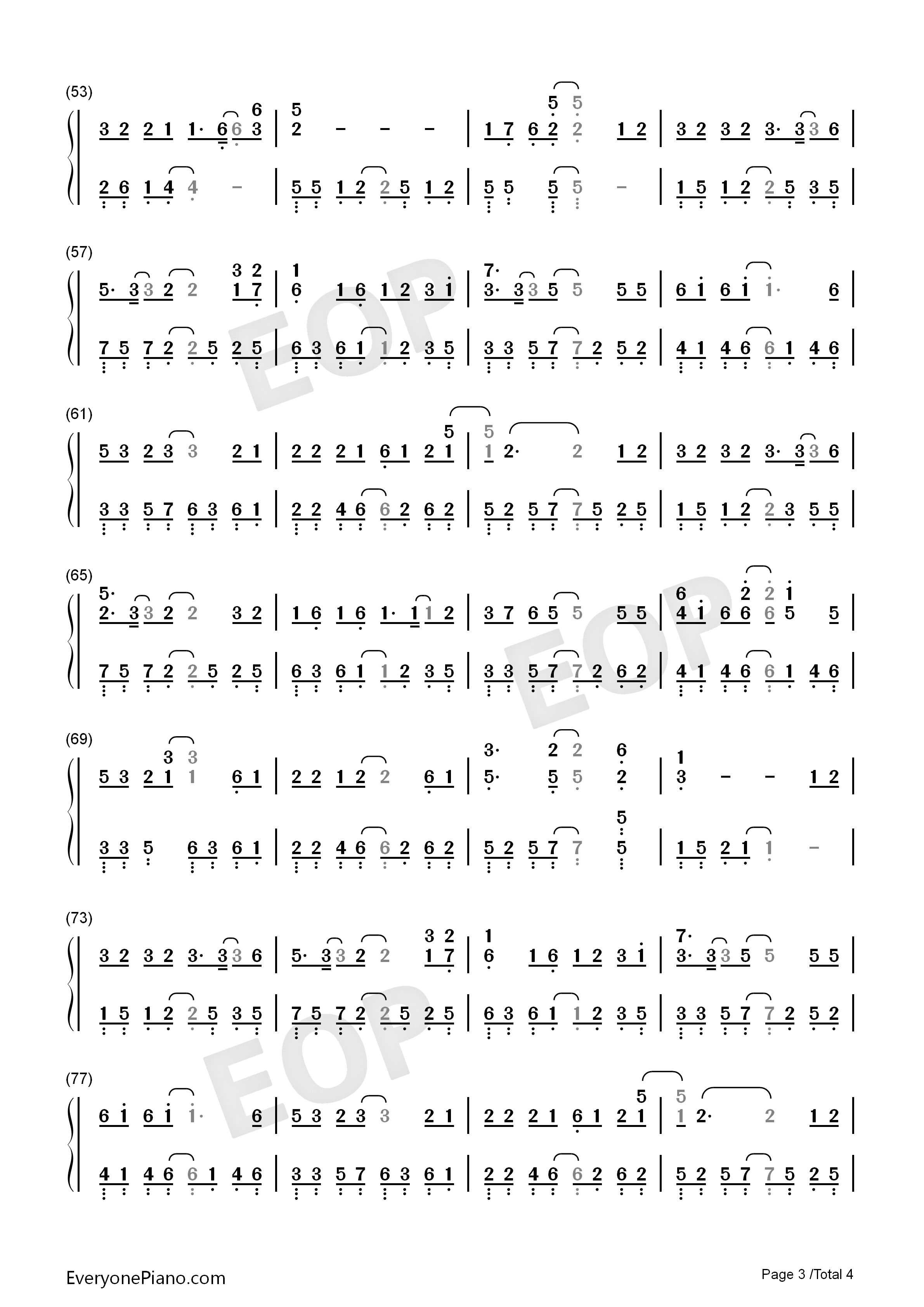 原来占据你内心的人不是我钢琴简谱_贺一航演唱