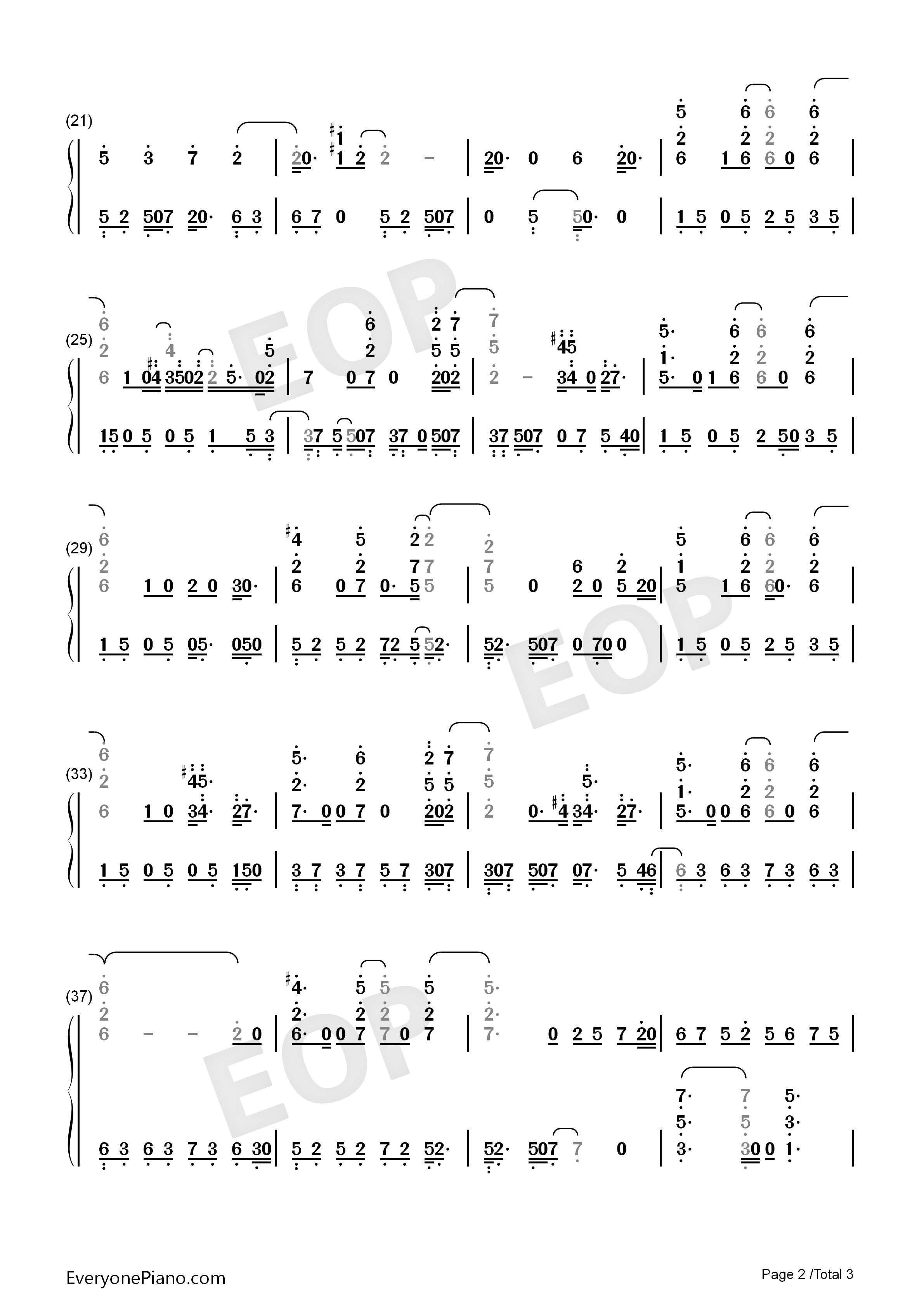 時を刻む唄钢琴简谱_Lia演唱