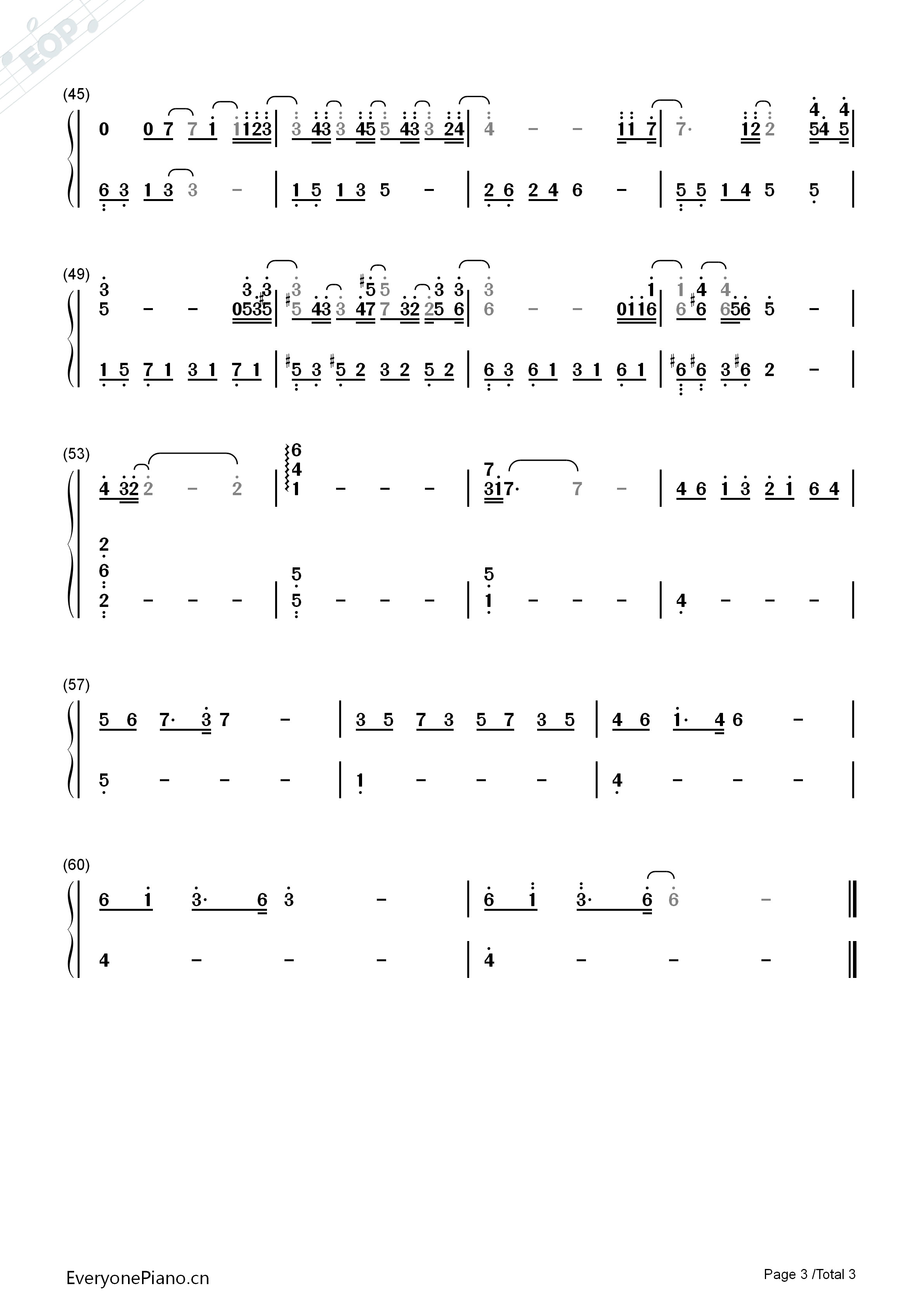 没有意外钢琴简谱_蔡徐坤演唱