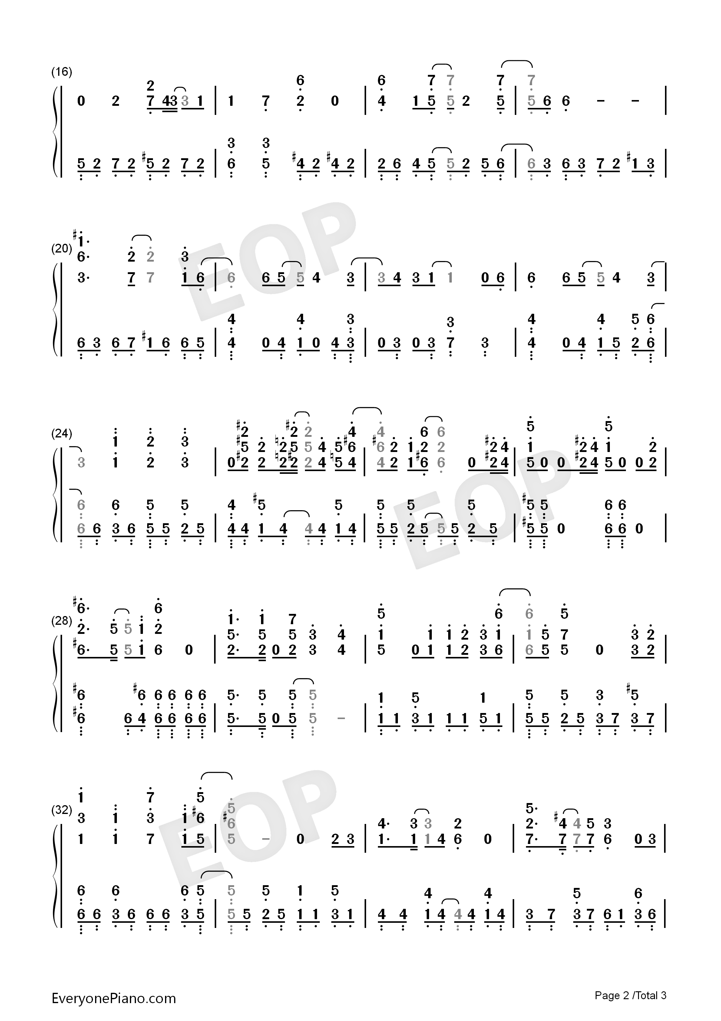 いつか世界が変わるまで钢琴简谱_饭田里穗演唱