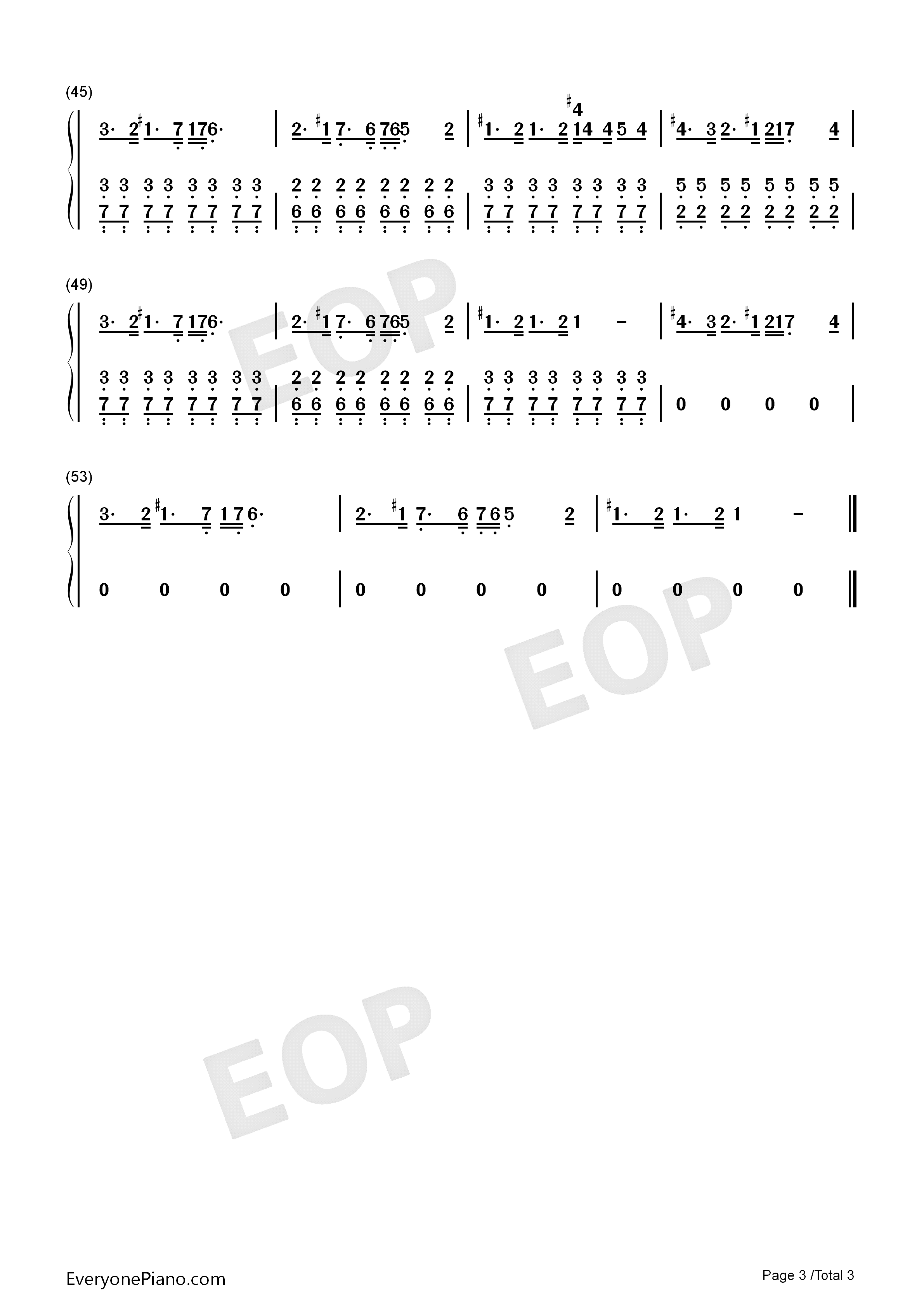 烦恼歌钢琴简谱_张学友演唱