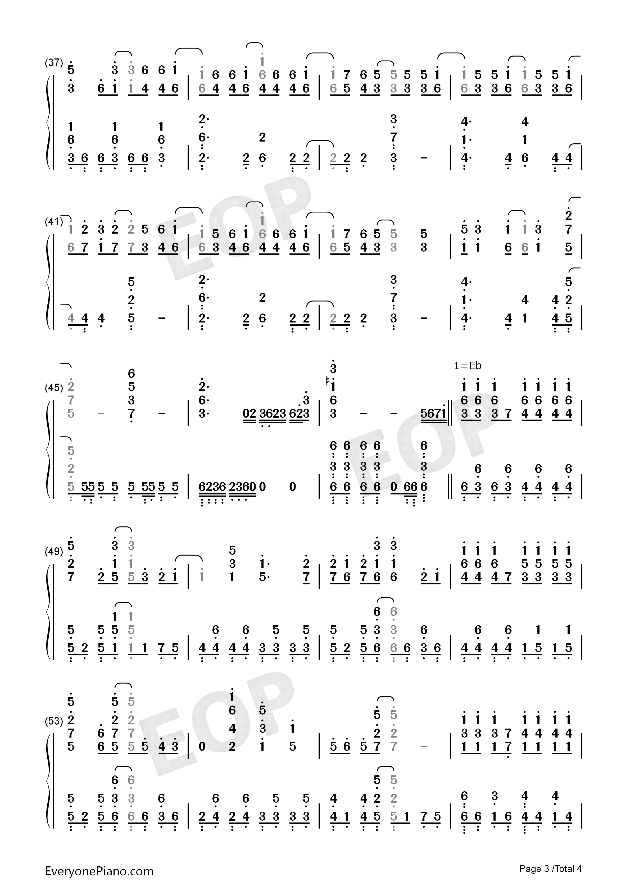 I_Swear钢琴简谱_sweet_ARMS演唱