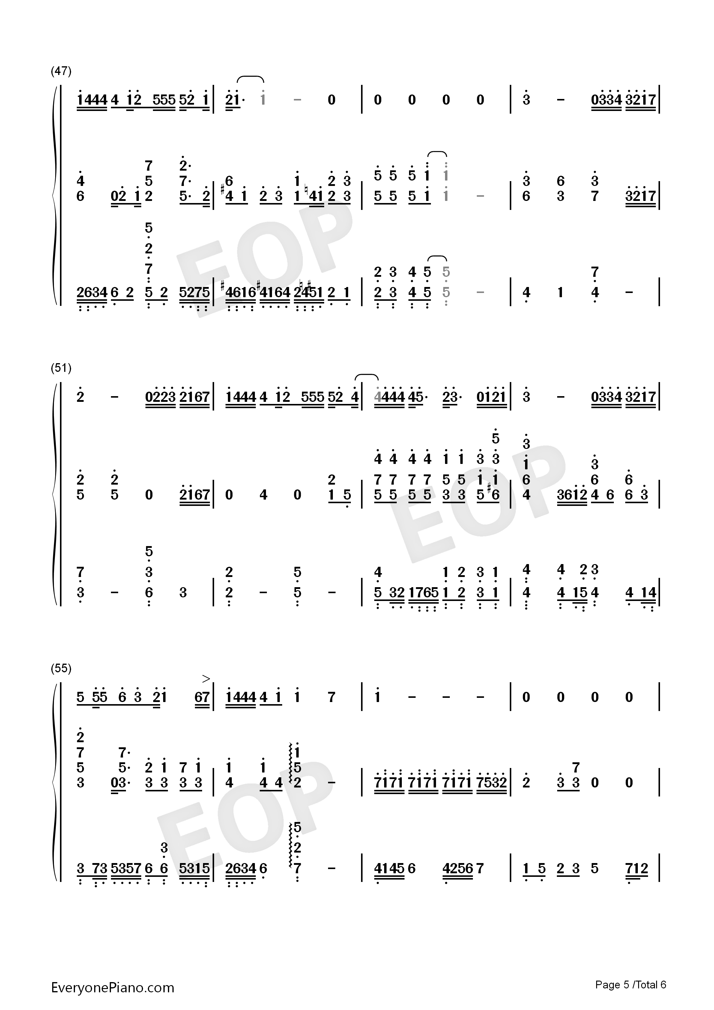 灵魂相认钢琴简谱_张敬轩演唱