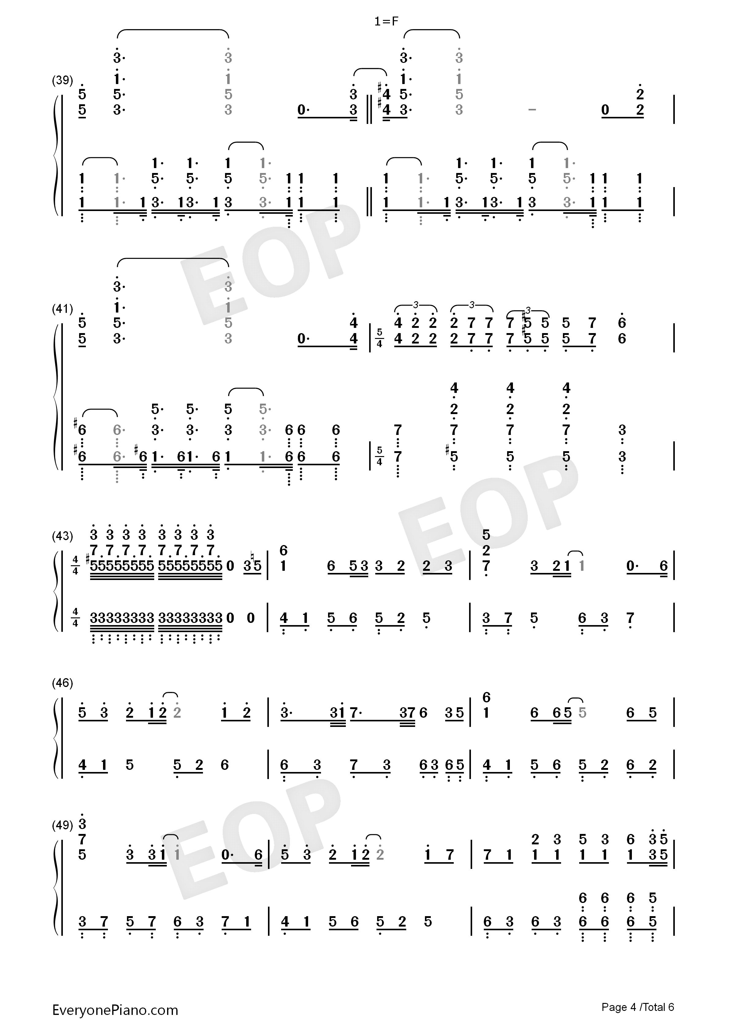 乌兰巴托的夜钢琴简谱_谭维维演唱