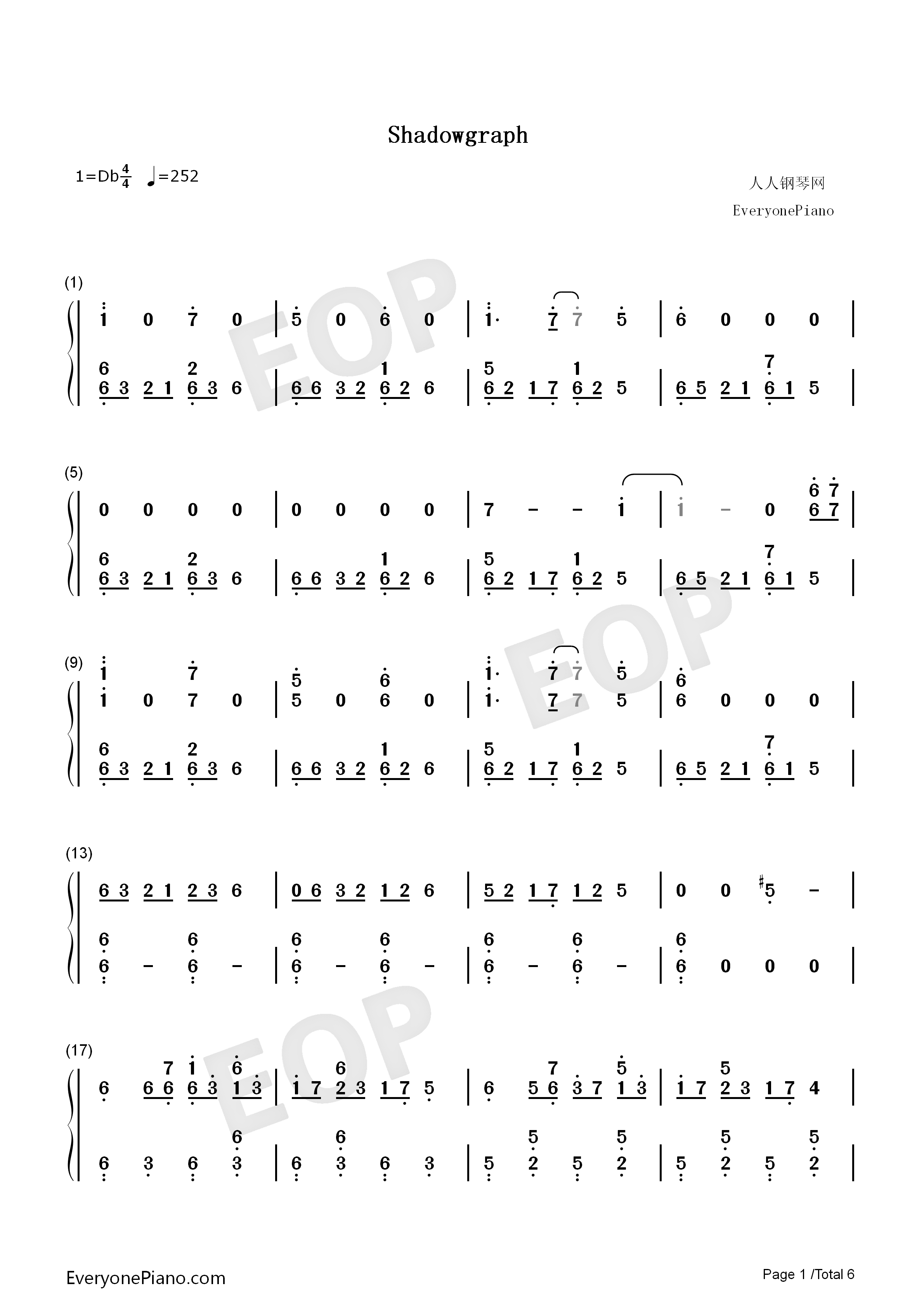 Shadowgraph钢琴简谱_Myth_&_Roid演唱