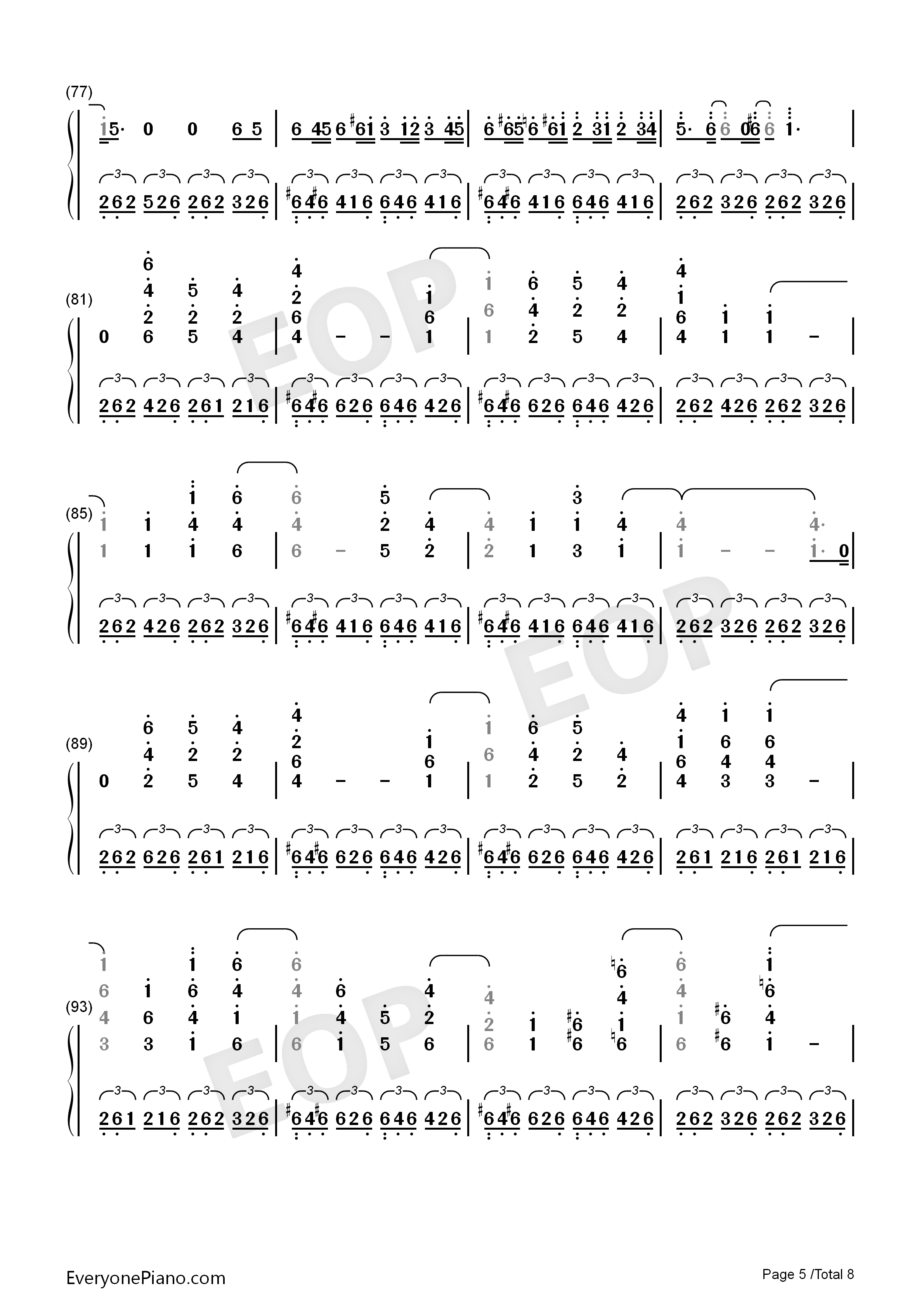 White_with_You钢琴简谱_折户伸治演唱