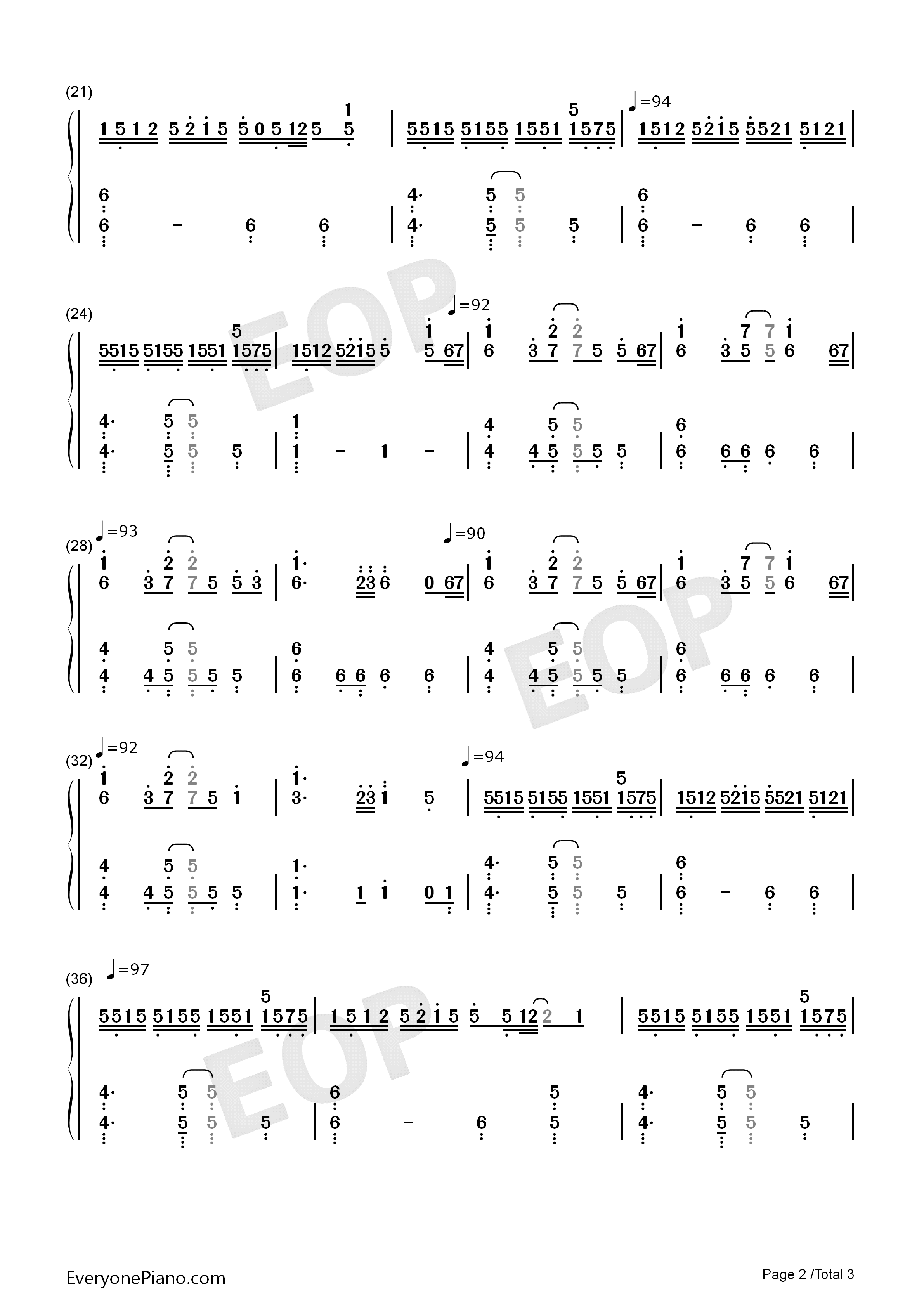 B站即兴弹奏钢琴简谱_未知演唱